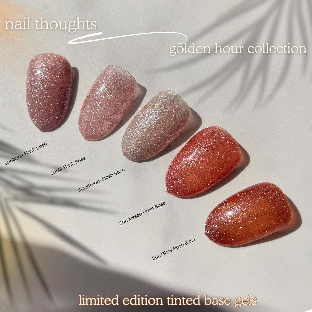 Nail Thoughts NTFB 01 Sunburst Flash Base - Professional UV Gel Nail Polish for Long-Lasting Manicures - Perfect for Nail Salons, Home Use & Special Occasions