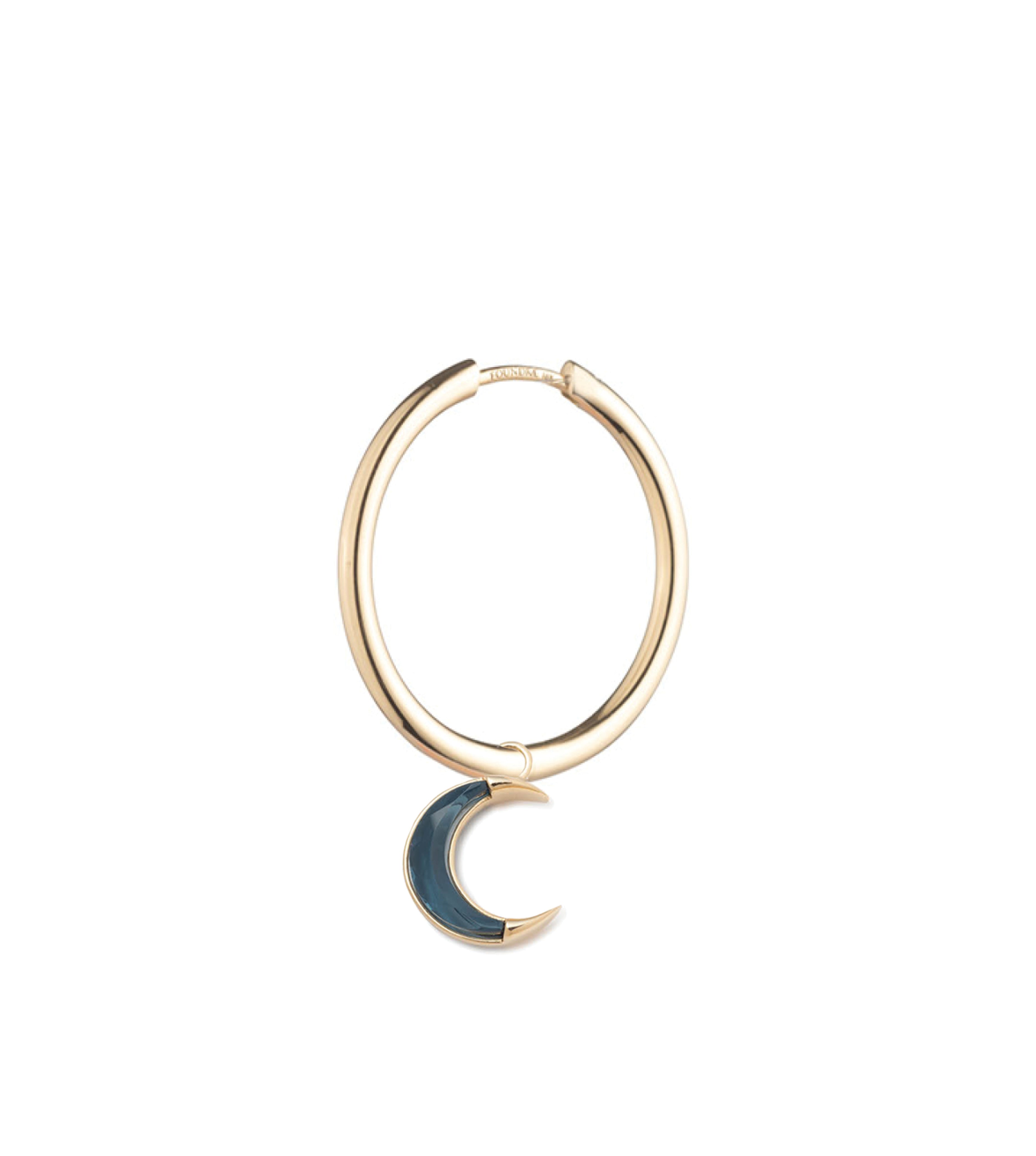 Gemstone Crescent Karma Oversized Hoop Earrings - Elegant Boho Jewelry for Women | Perfect for Parties, Weddings & Everyday Wear