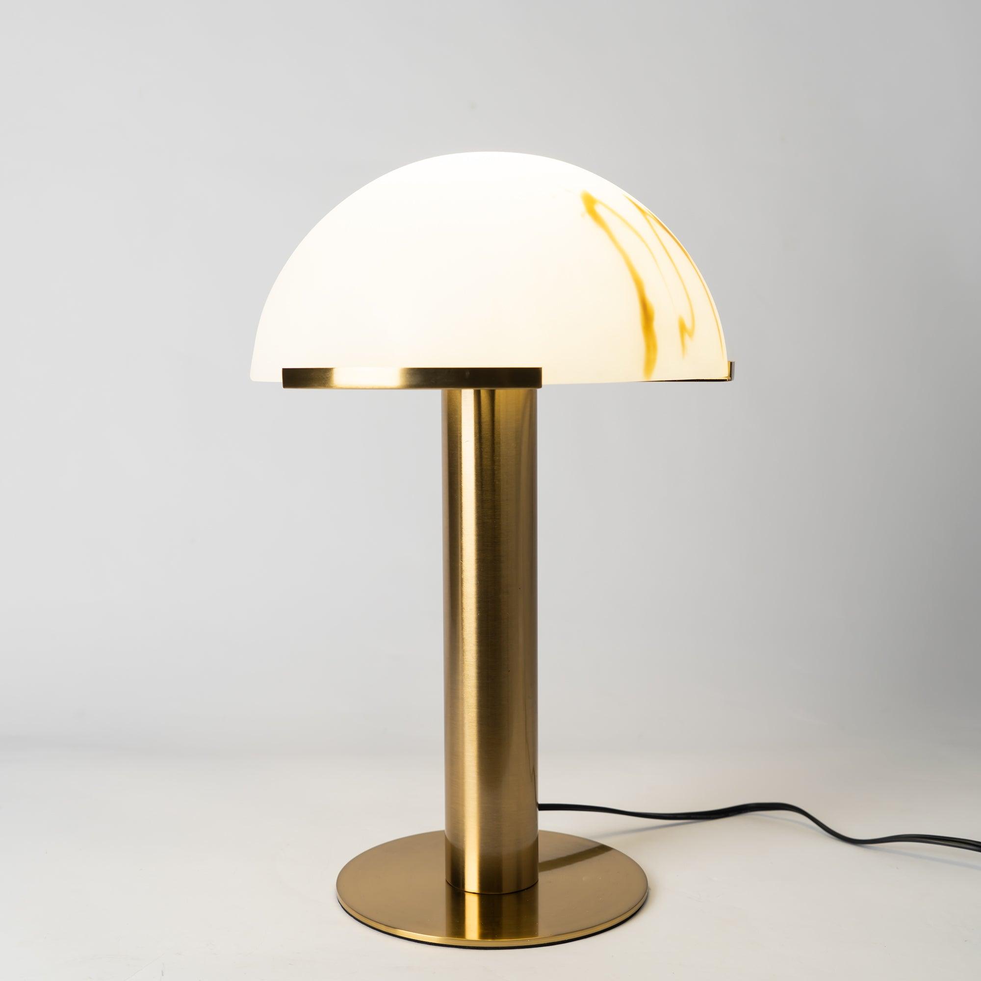 Elegant Alabaster Table Lamp - Modern Home Decor for Living Room, Bedroom & Office - Soft Ambient Lighting for Relaxation & Reading