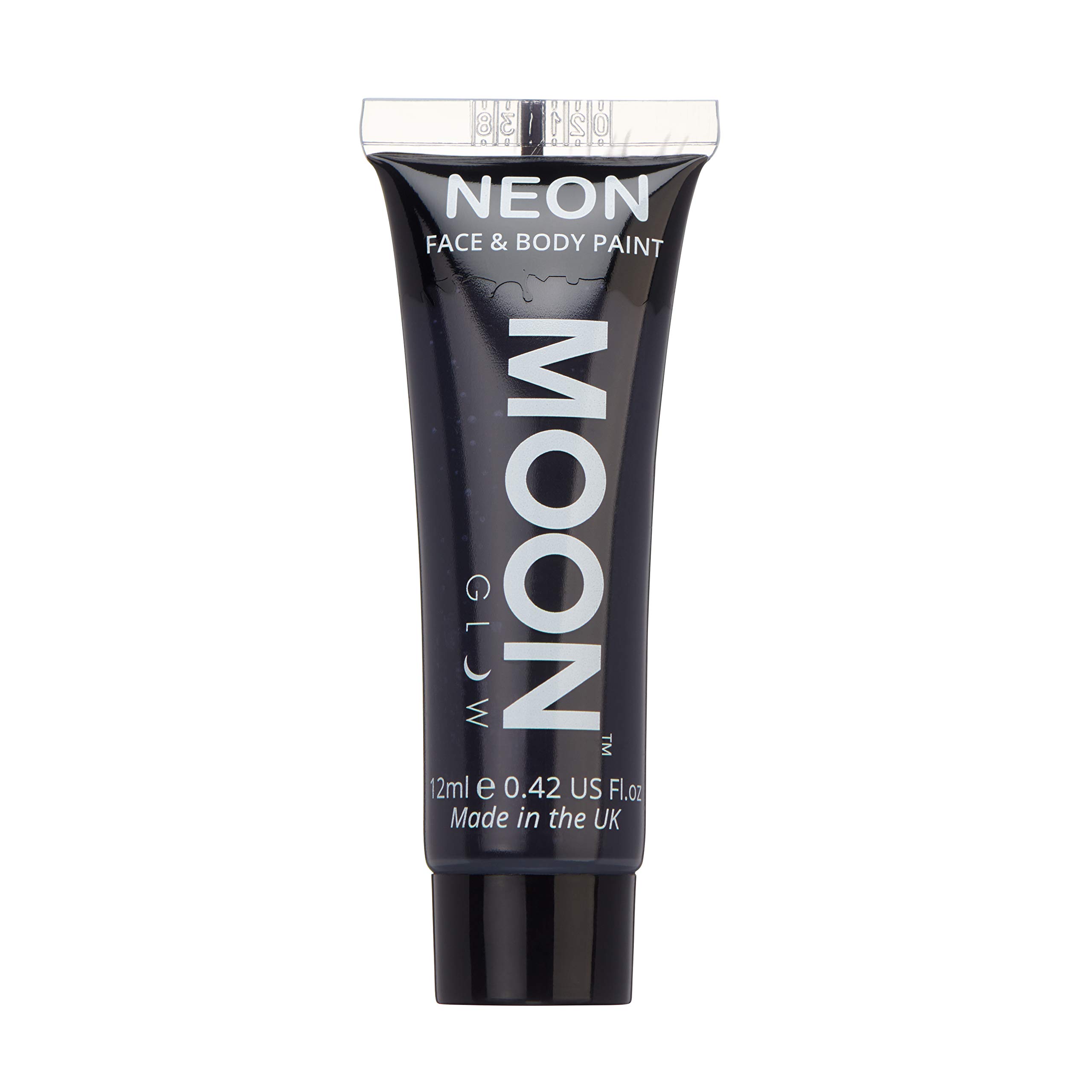 0.42oz Neon Face & Body Paint - Black | Non-Toxic, Water-Based, Vibrant Colors for Halloween, Cosplay, Festivals & Body Art | Safe for Kids & Adults