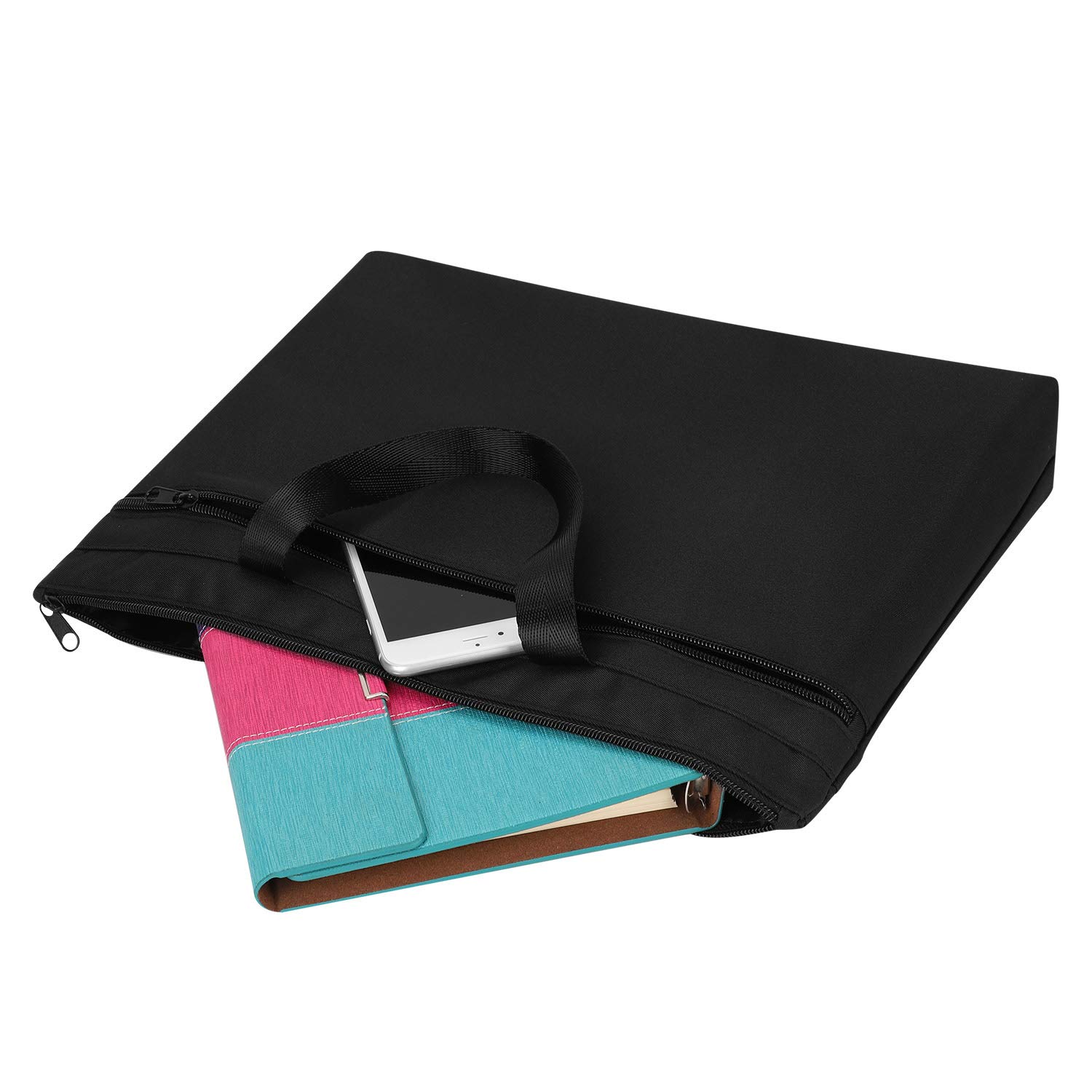 Waterproof A4 File Bag - Lightweight Zippered Business Briefcase for Laptop & Documents | Professional Portfolio Organizer | Ideal for Office, Travel & Commuting