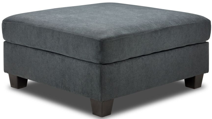 Dark Grey Cosmo Ottoman - Modern Storage Ottoman with Lift Top for Living Room, Bedroom & Entryway - Stylish Footrest & Extra Seating