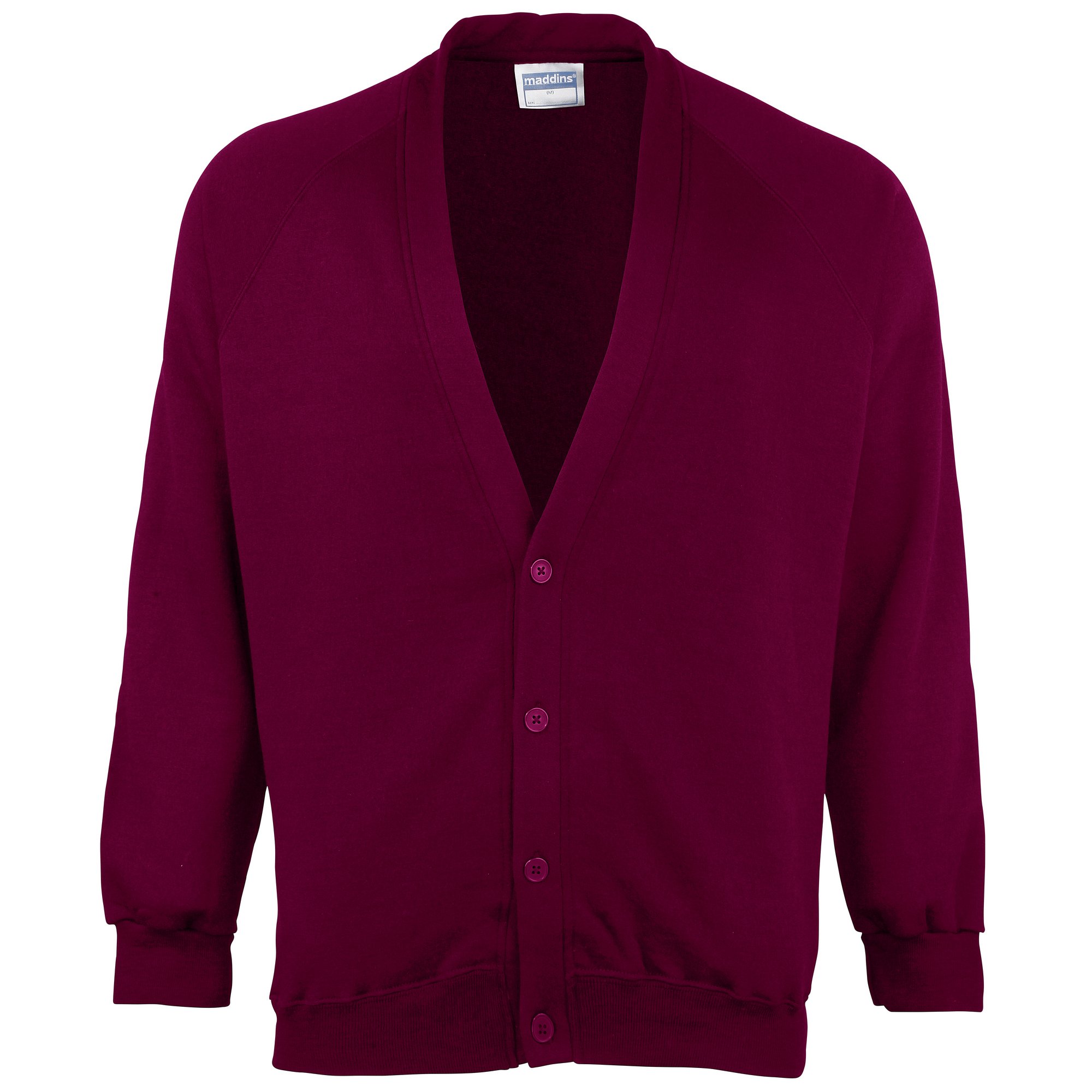Kids Unisex Colorsure Cardigan - Burgundy Schoolwear for Boys & Girls | Warm & Stylish Sweater for School, Playdates & Outdoor Activities