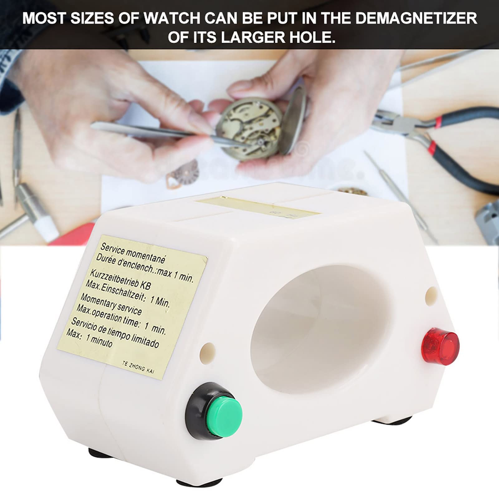 Professional Watch Demagnetizer - Lightweight Mechanical Tool for Watch Repair (US Plug) - Perfect for Watchmakers & Repair Workers