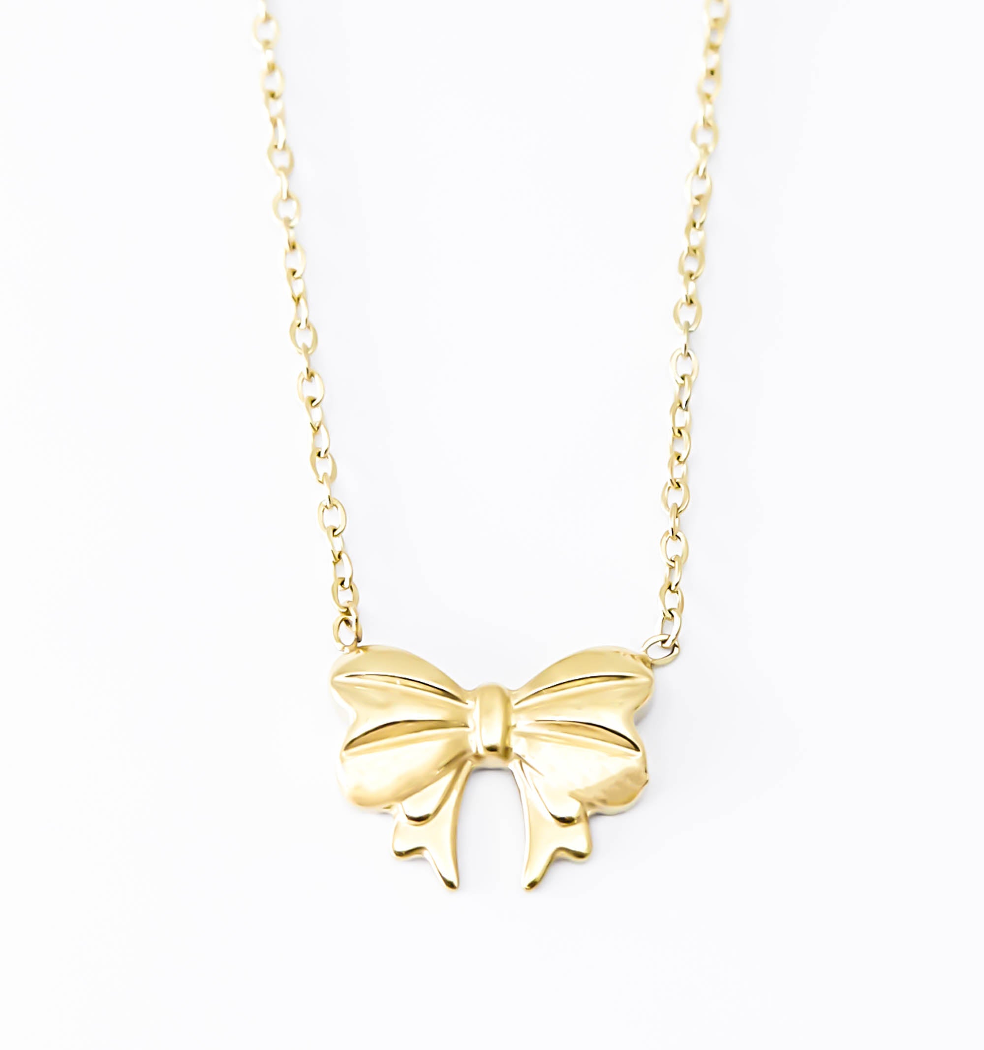 Elegant Bow Necklace for Women - Dainty Gold/Silver Pendant Jewelry Gift for Her - Perfect for Weddings, Parties & Everyday Wear
