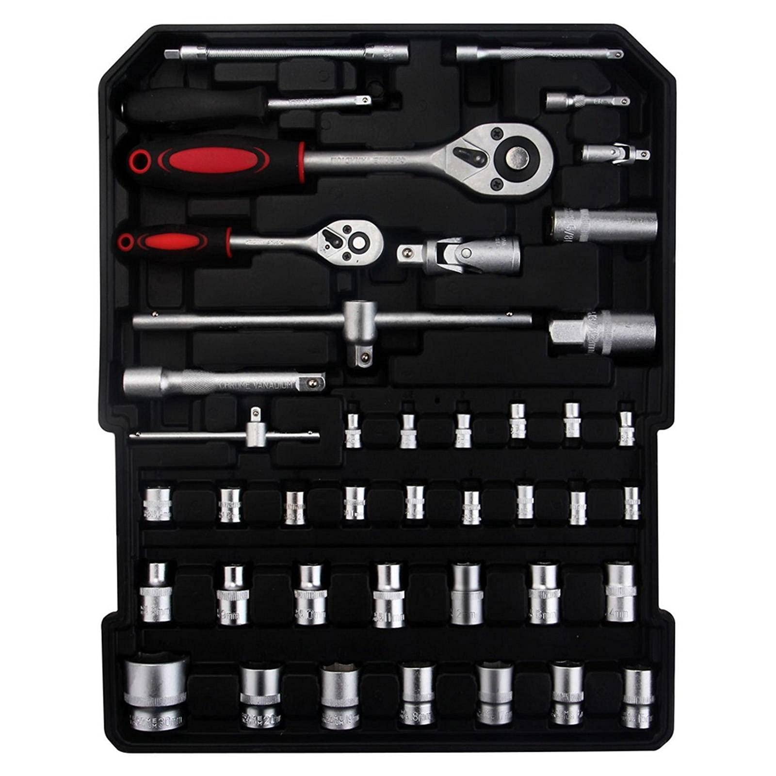 799-Piece Aluminum Tool Set with Trolley Case - Durable & Portable for Mechanics, DIY, and Home Repairs - Perfect for Automotive, Construction, and Workshop Use