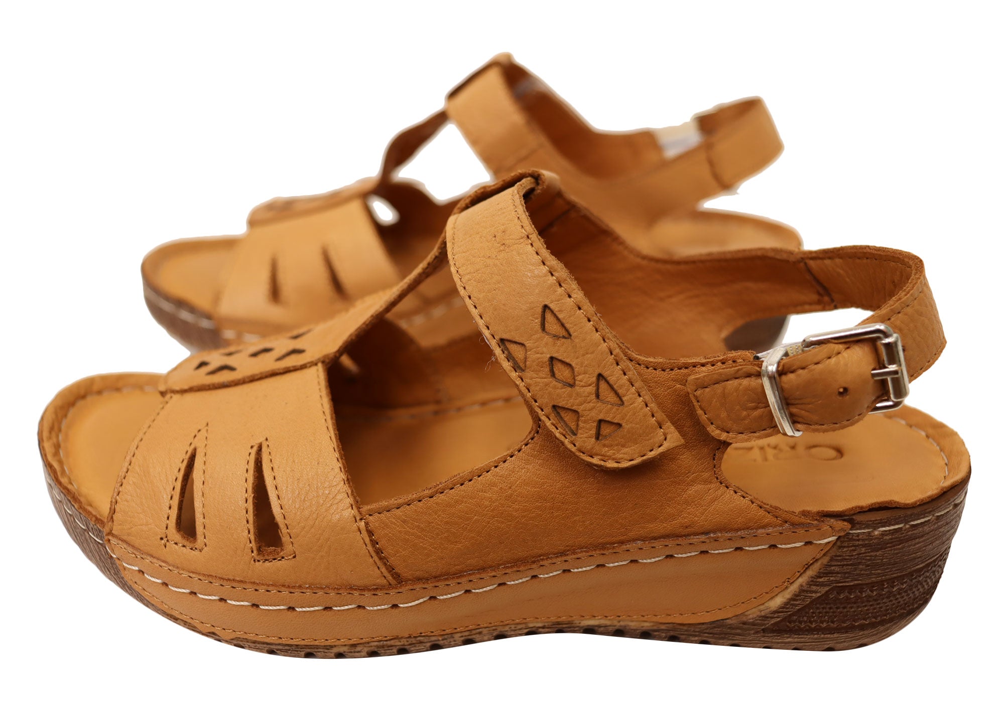 Orizonte Shaz Women's Comfortable Leather Sandals - European Style Summer Walking Shoes for Beach, Travel & Casual Outings