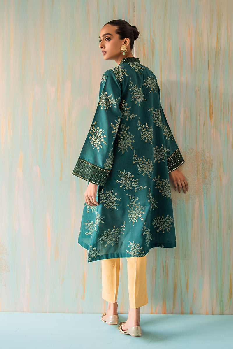 Elegant Misty Jade Embellished Blouse for Women - Perfect for Office Wear, Parties & Special Occasions