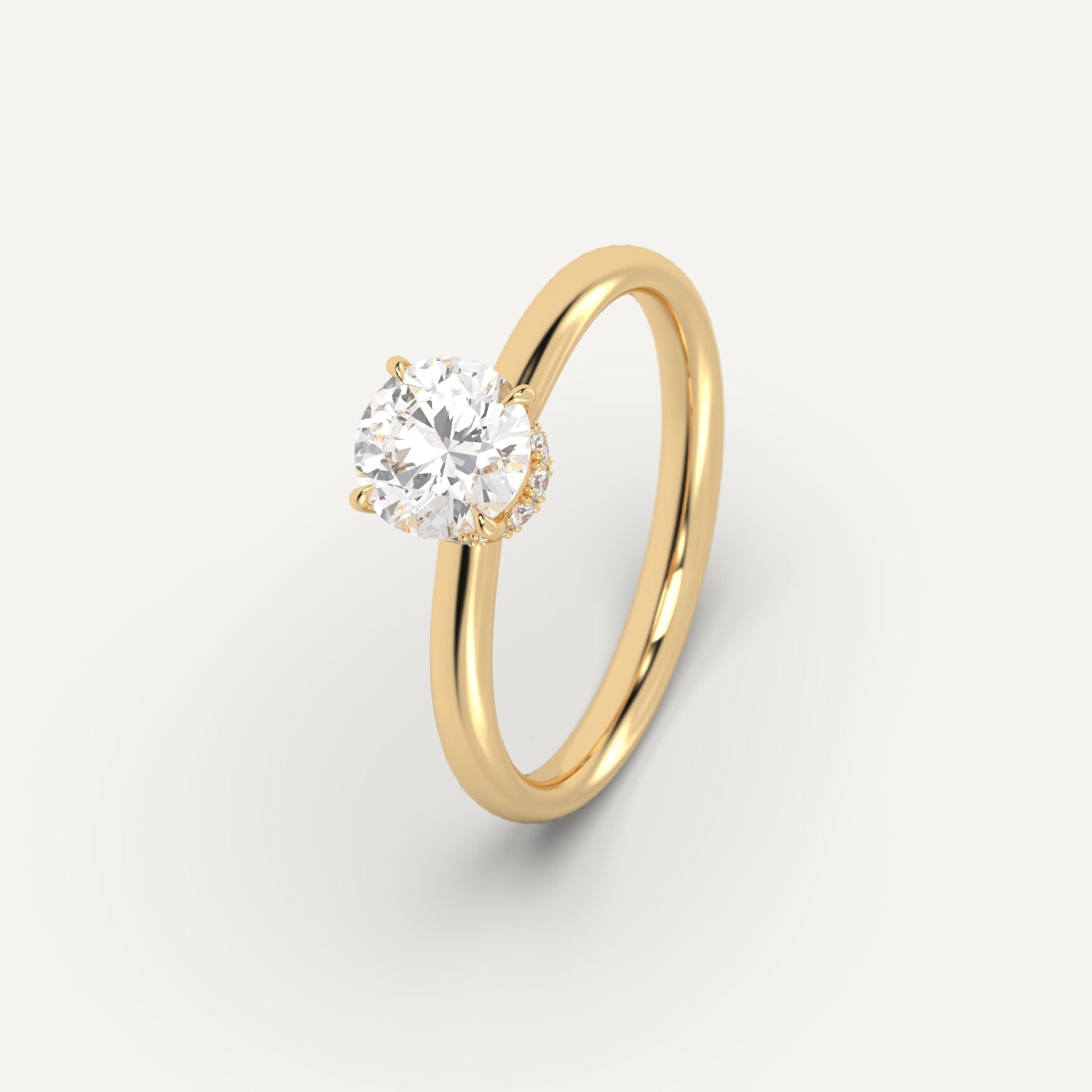 1 Carat Round Cut Diamond Ring - 14K White Gold Solitaire Engagement Ring for Women, Perfect for Proposals, Weddings & Anniversaries