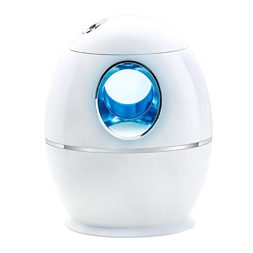 800ML Ultrasonic USB Humidifier - Cool Mist Air Humidifier with Aroma Diffuser & Colorful LED Light for Home, Office, Nursery - White (Perfect for Dry Air Relief, Aromatherapy & Better Sleep)