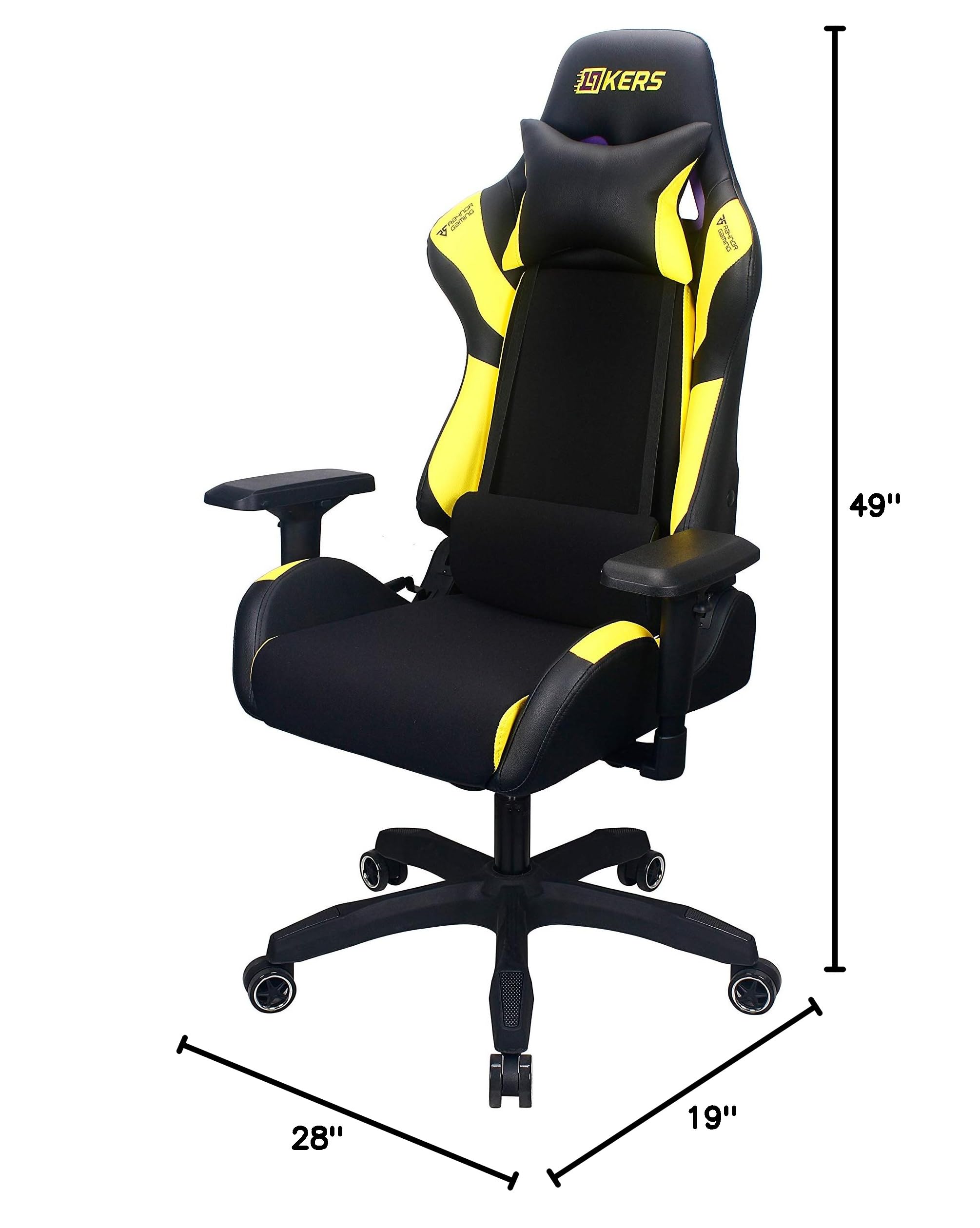 NBA 2K Pro Series Gaming Chair - Ergonomic Racing Style Video Game Chair with Adjustable Lumbar Support & Headrest - Perfect for Esports, PC Gaming & Home Office (Black)