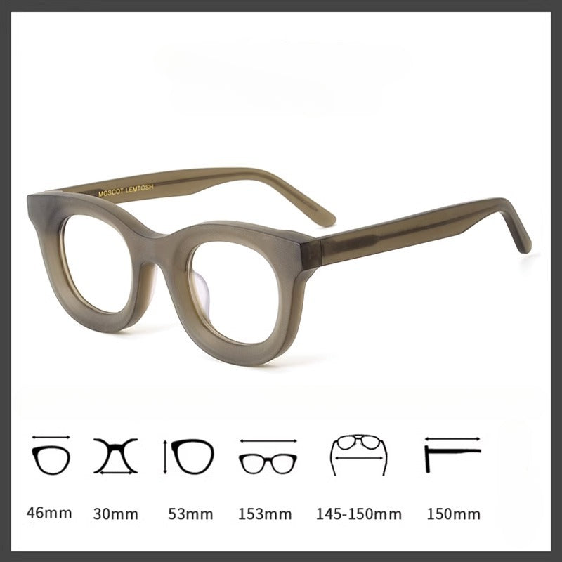 Stylish Acetate Round Glasses Frames BD100 - Lightweight & Durable Eyewear for Women & Men | Perfect for Reading, Fashion, and Everyday Wear
