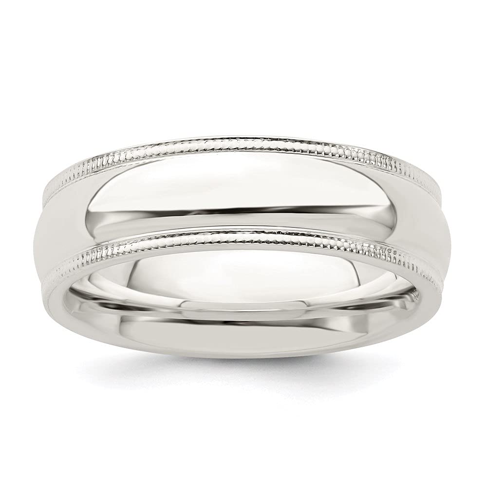 Diamond2Deal 6mm 925 Sterling Silver Wedding Band Ring for Men & Women - Perfect for Engagement, Anniversary & Everyday Wear
