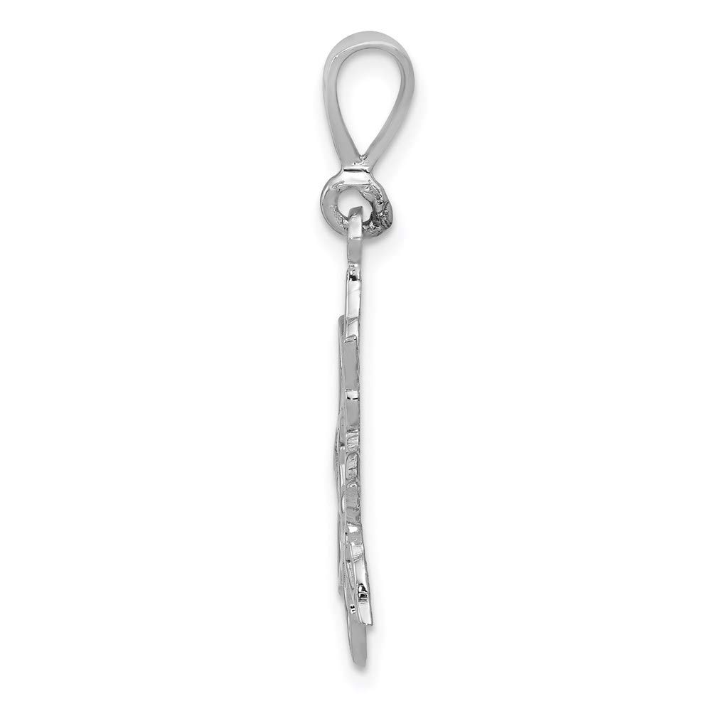 14K White Gold Solid Sun Charm Pendant Necklace for Women - Elegant Solar Jewelry for Everyday Wear, Gifts & Special Occasions