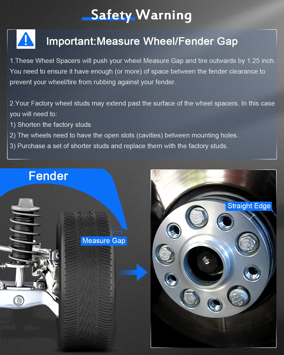 6x5 Wheel Spacers 2 Inch 4PCS - Compatible with Chevrolet SSR, Trailblazer, EXT & GMC Envoy, XL, XUV - Heavy Duty Hub Centric Spacers for Off-Roading, Lifted Trucks & Custom Wheel Fitment