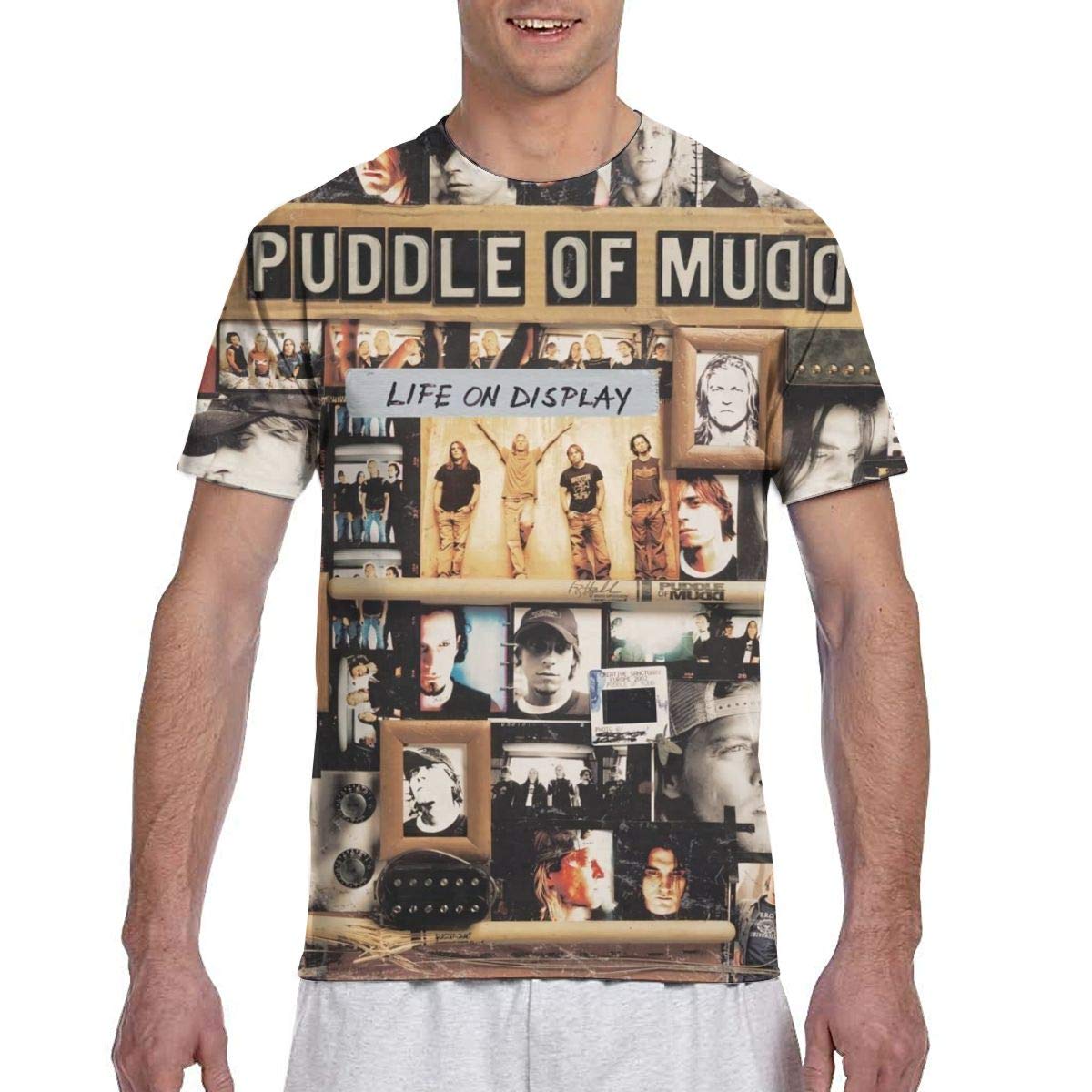 Michael Canon Puddle of Mudd Double-Sided Printed Men's T-Shirt | Short Sleeve Casual Tee for Concerts & Streetwear