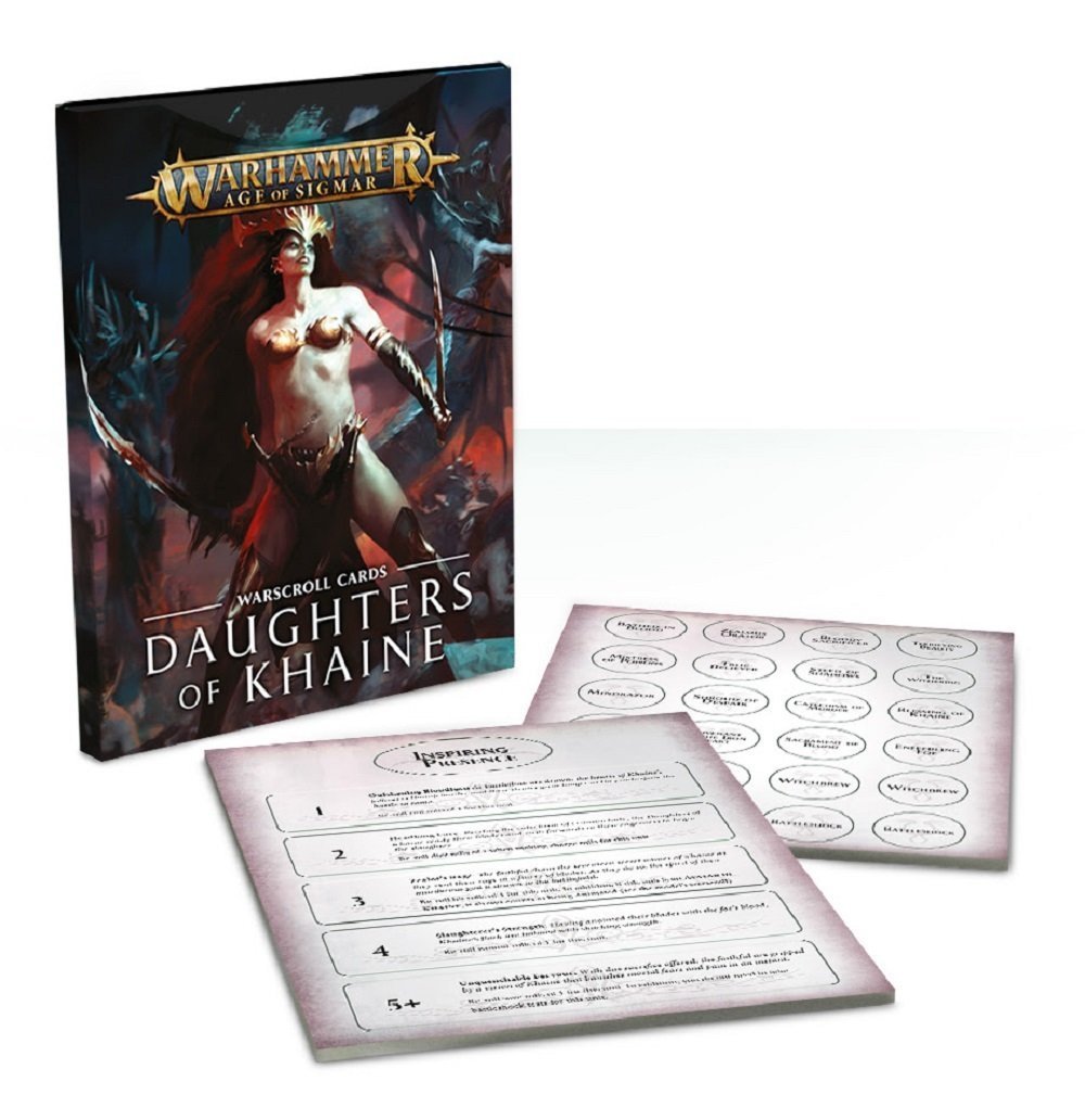 Age of Sigmar Warscroll Cards: Daughters of Khaine - Official Game Accessories for Tabletop Battles & Strategy Gaming