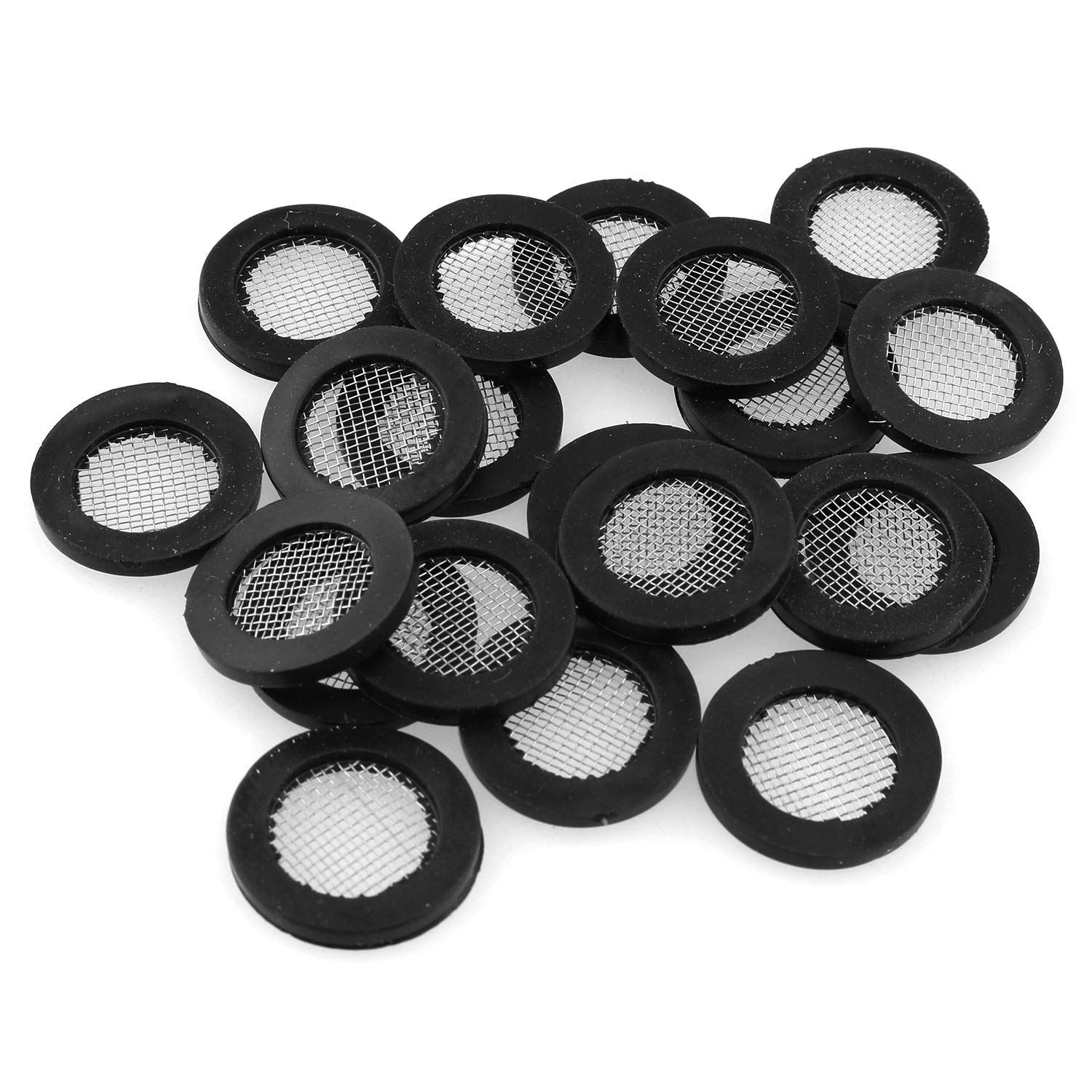 DGZZI 20PCS 1/2 Inch Shower Hose O-Ring Kit - Stainless Steel Filter Washers for Shower Heads & Garden Hoses