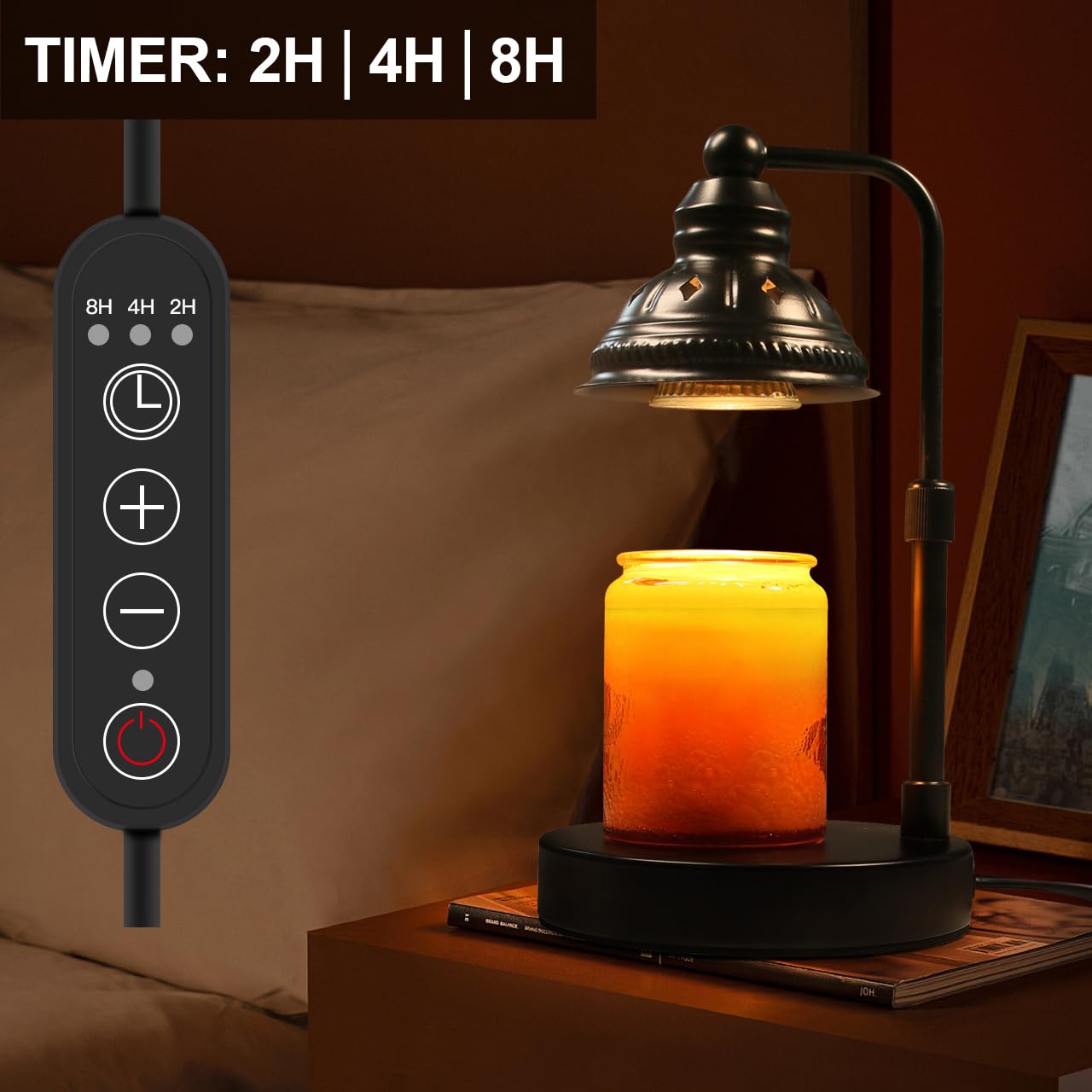 Premium Candle Warmer Lamp with Timer & USB Charger - Aromatherapy Essential Oil Diffuser for Home Decor, Yoga, Relaxation - Perfect Gift for Mother's Day, Valentine's Day, Christmas & New Year