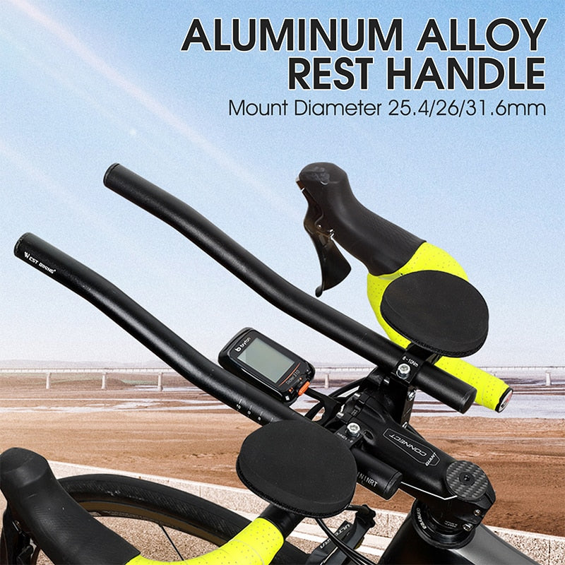 Triathlon Aero Bars - Lightweight Clip-On Handlebar Extensions for Road & MTB Bikes | Perfect for Time Trials, Triathlons & Long-Distance Cycling
