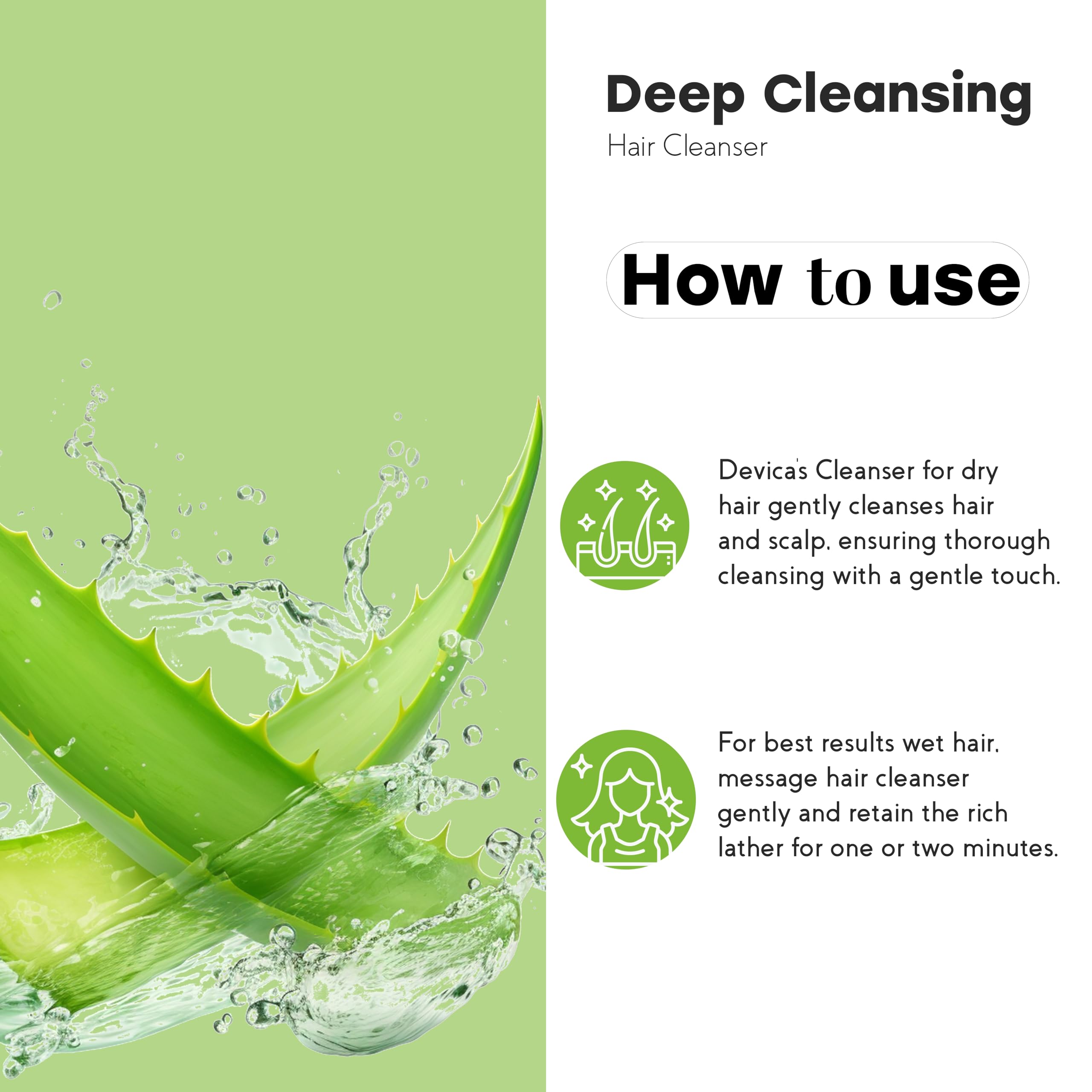 Devicaas Deep Hair Cleanser 500ml for Dry to Normal Hair - Coconut Oil, Shikakai, Aloe Vera & Areetha Extracts | Gentle Cleansing & Nourishment for Healthy Hair | Perfect for Daily Use & Scalp Care