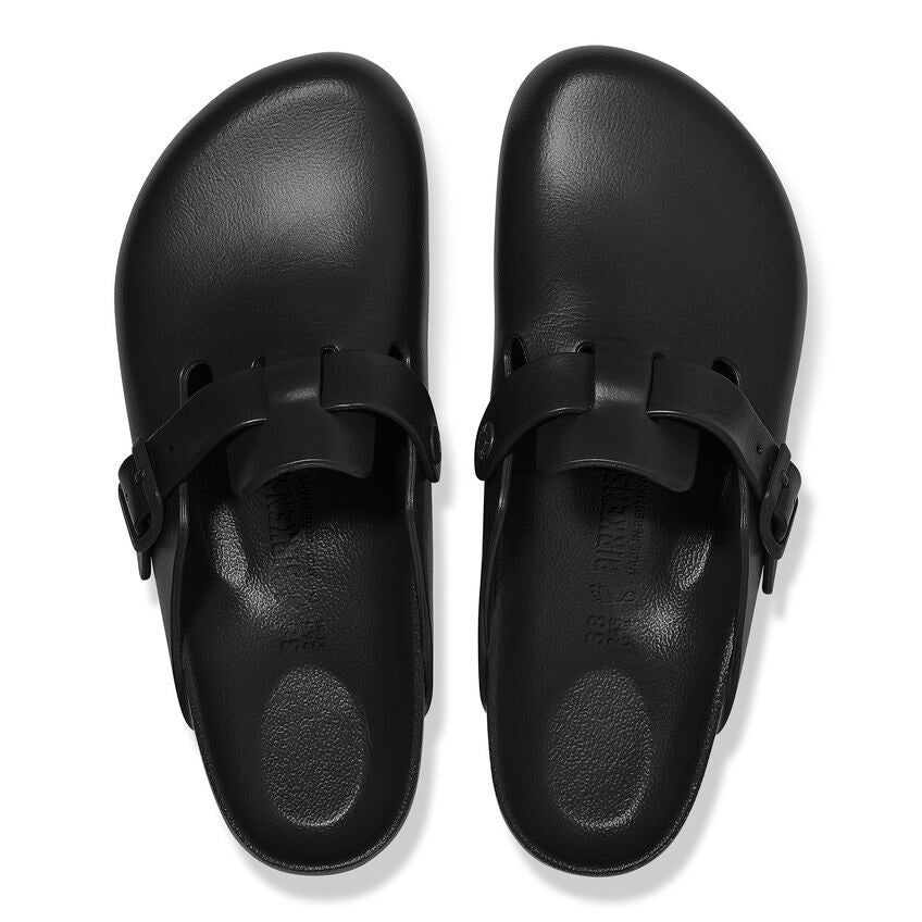 Birkenstock Boston Essentials EVA Clogs in Black | Comfortable & Lightweight Unisex Sandals for Men & Women | Perfect for Home, Office & Casual Wear