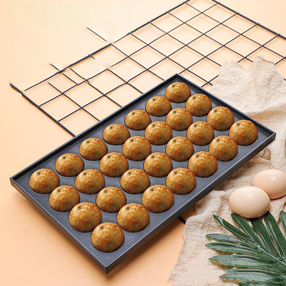 Cabilock 1-Piece Aluminum Pancake Ball Maker - Egg Frying Pan, Cake Pops Mold, Meatball Grill Pan, Mini Cake Molds & Baking Accessories for Desserts, Breakfast & Party Cooking