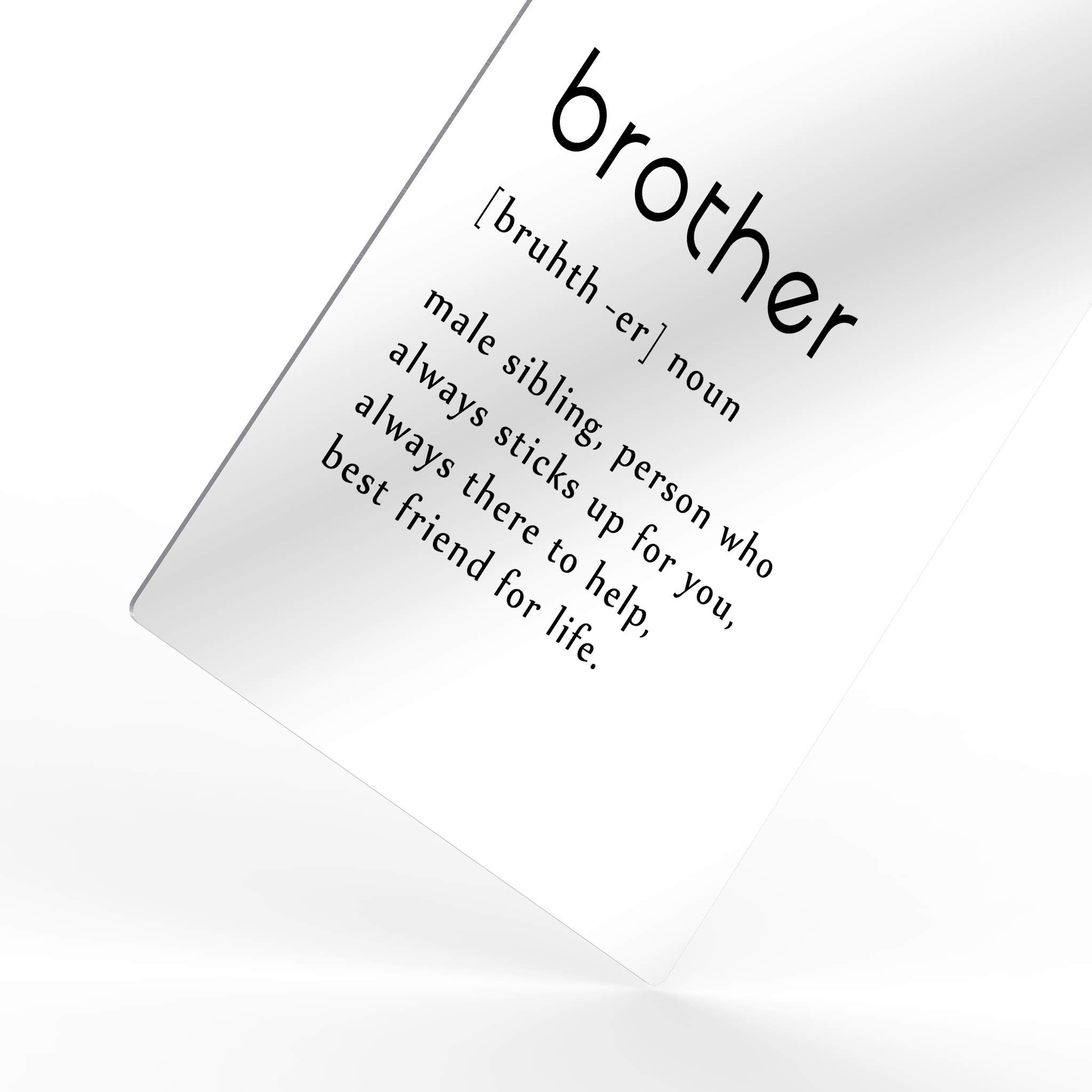 HB Art Design Noun Dictionary Brother Definition Metal Print Wall Art - 40x30 Inches - Funny Quote Sign for Office, Farmhouse, Bathroom, Kitchen, Bedroom & Living Room Decor - Perfect Gift for Siblings & Family