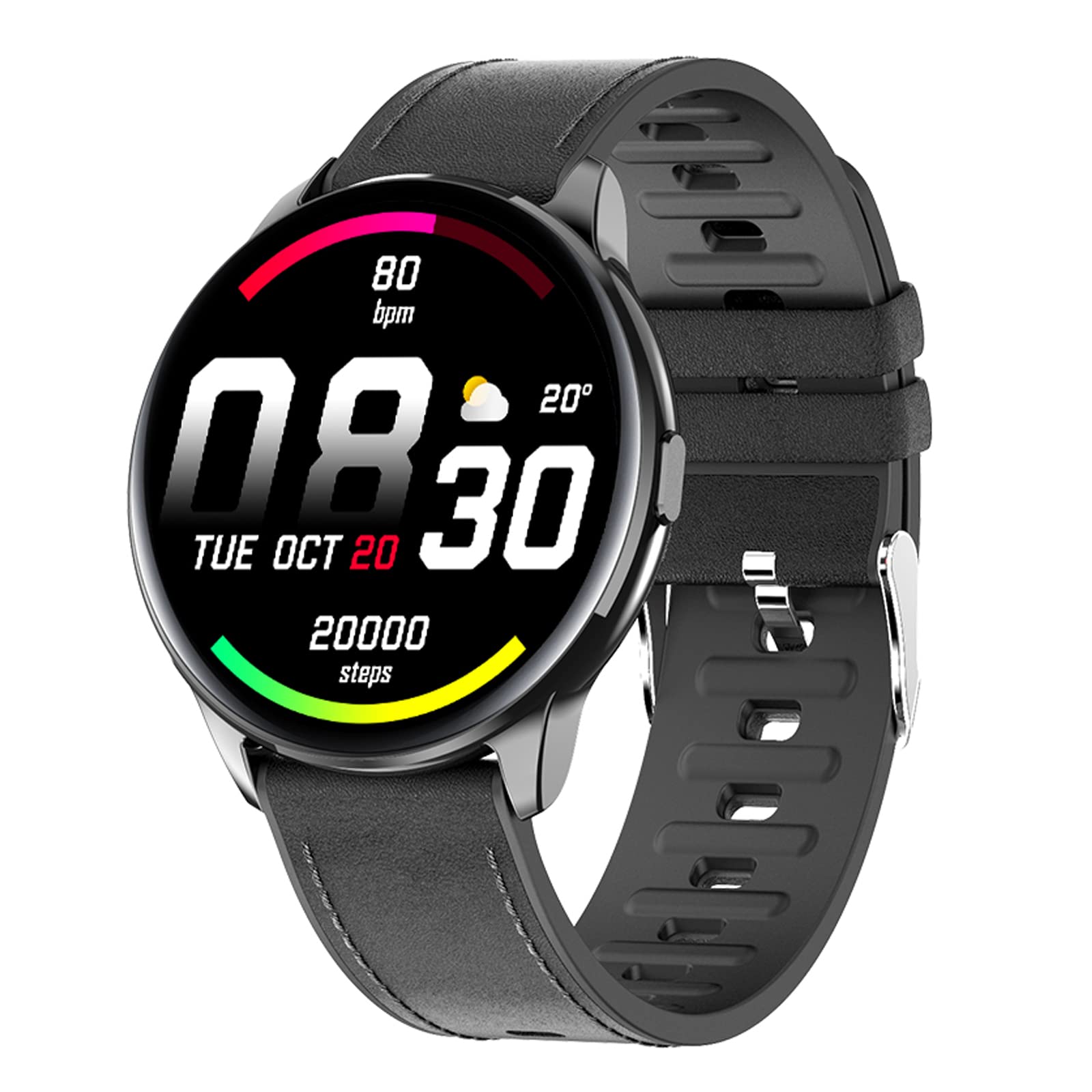 Smart Fitness Watch with Heart Rate Monitor - Waterproof Sports Watch for Men & Women | Android iOS Compatible for Running & Workouts