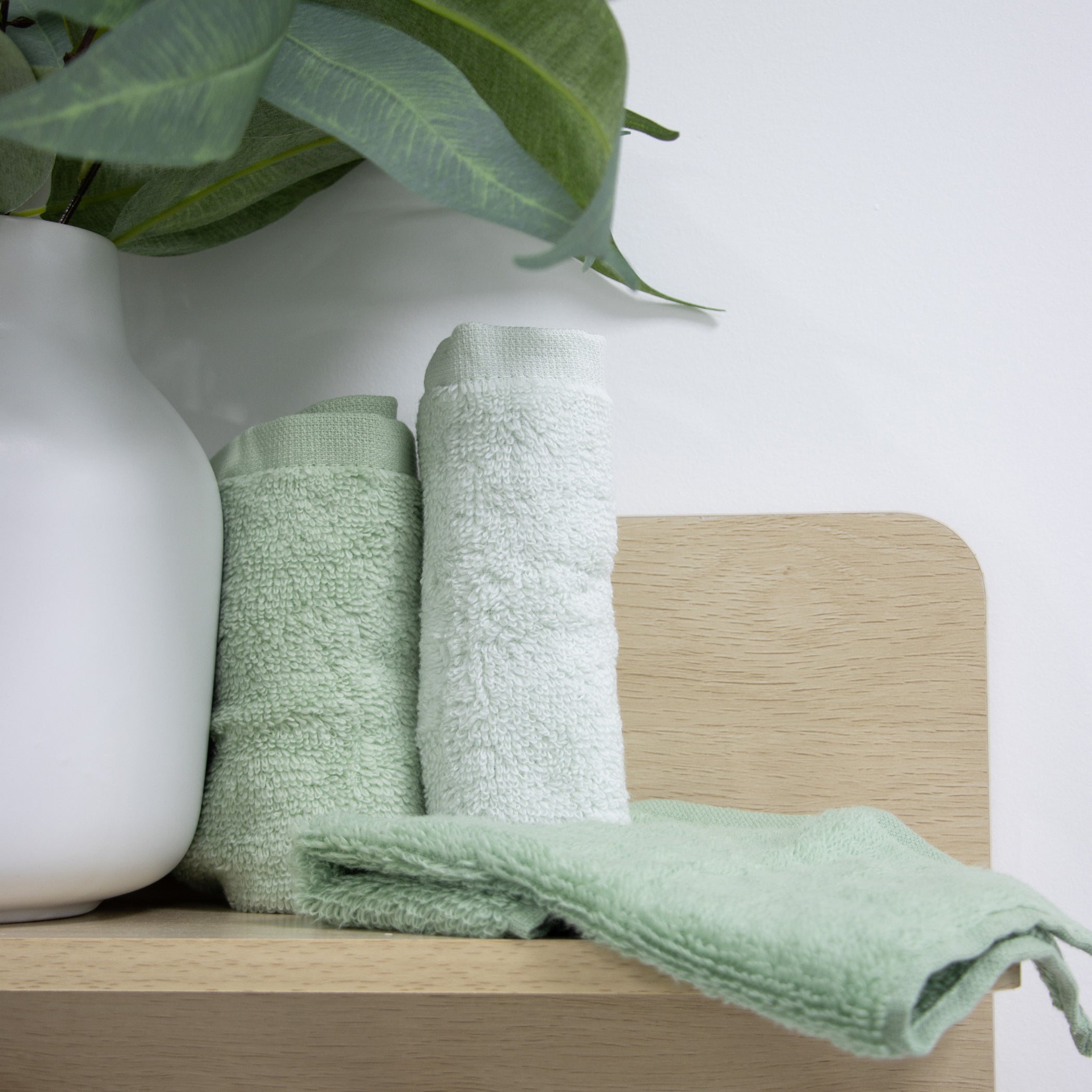 Terrazzo 3-Pack Baby Face Washcloths - Soft Organic Cotton Wash Cloths for Newborns & Infants - Perfect for Bath Time, Feeding & Gentle Skin Care (Green)