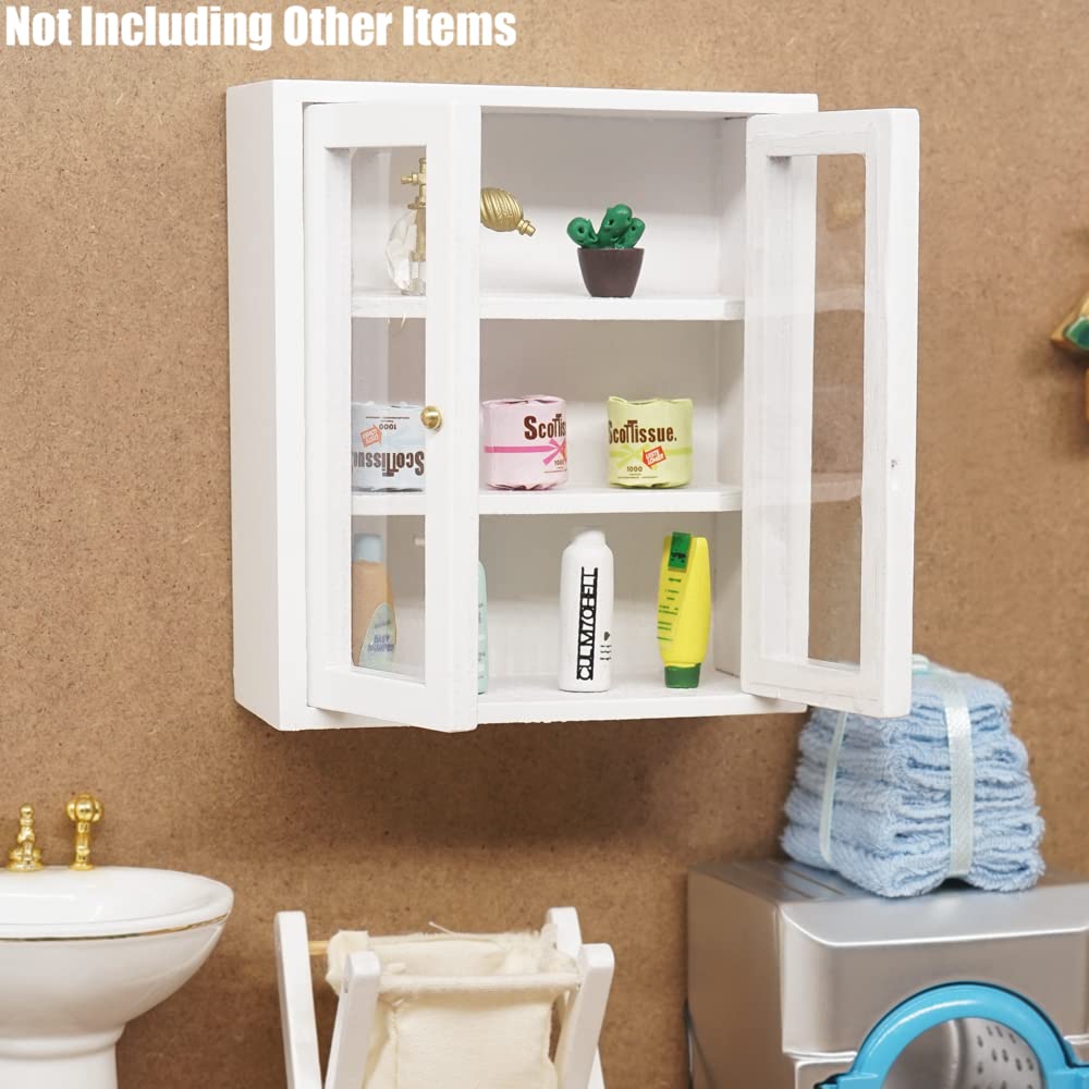 1/12 Scale Miniature Kitchen Upper Cabinet - Odoria Dollhouse Furniture Accessories for DIY Miniature House & Model Scenes
