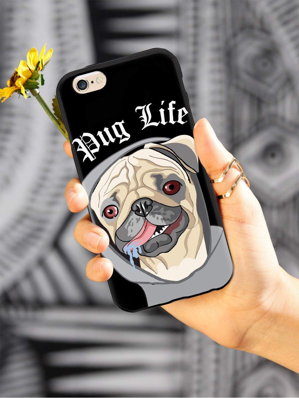 Pug Life Funny Dog iPhone 8 Case - 3D Textured Protective Cover for Apple iPhone 8 | Shockproof & Scratch-Resistant | Perfect Gift for Dog Lovers & Pet Owners
