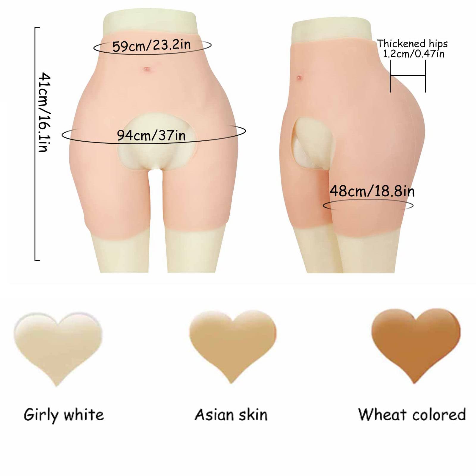 FSYH Realistic Silicone Butt Lifter Padded Panties - Hip Enhancer Underwear for Waist Training, Shapewear & Body Contouring - Perfect for Crossdressers, Transgender, Cosplay & Everyday Confidence Boost