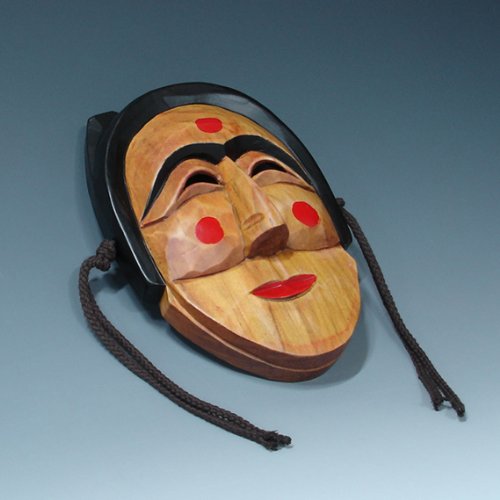 Hand Carved Traditional Korean Hahoe Mask - Wooden Wall Decor Plaque for Home & Office - Asian Cultural Art Mask (Hahoe Woman-Brown) - Perfect for Dance Performances, Theater Plays & Cultural Decorations
