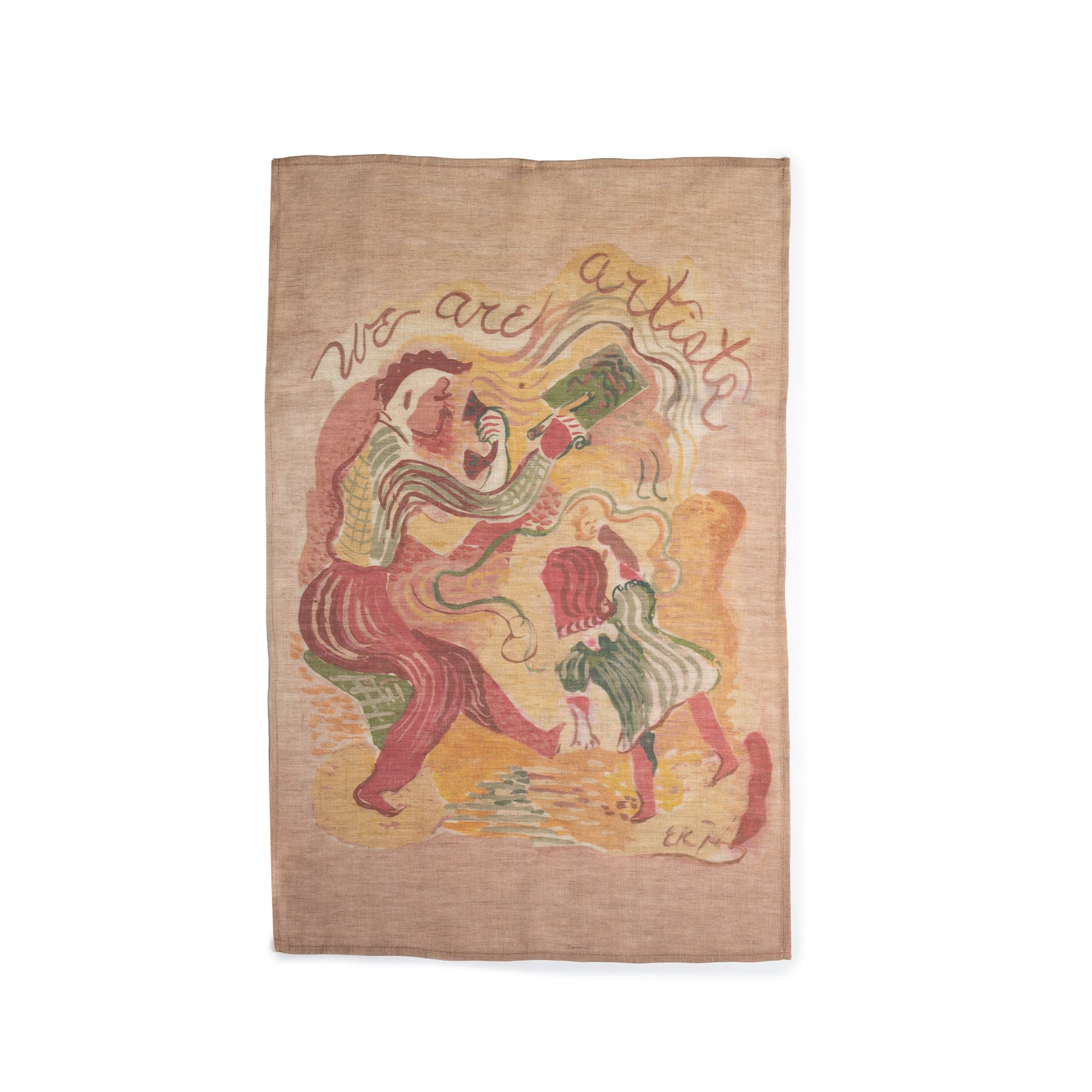 Premium Linen Tea Towel for Artists - Soft, Absorbent & Durable Kitchen Towel - Perfect for Drying Dishes, Handmade Gifts & Art Studio Use