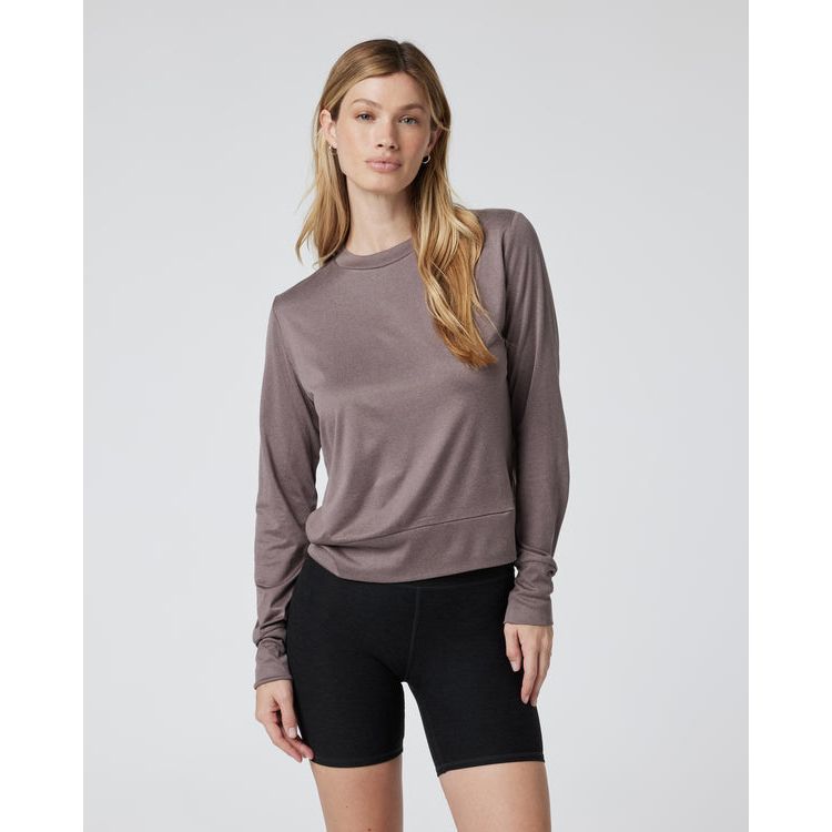 Vuori Women's Daydream Crew Sweatshirt - Soft Hazel Heather Pullover for Yoga, Lounge & Casual Wear
