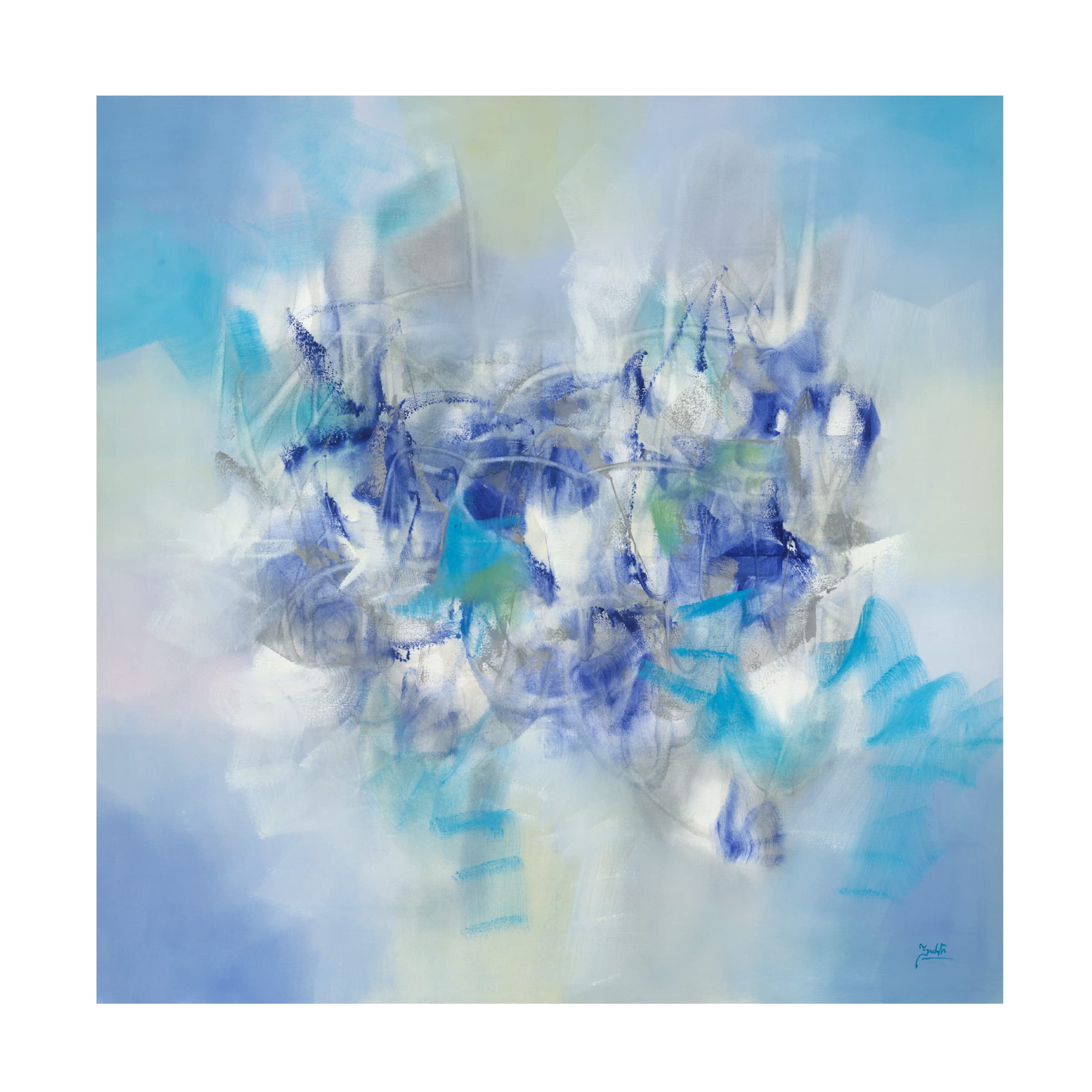 Trademark Fine Art 'Frozen In Time' Canvas Wall Art by Zavaleta - Stunning Landscape Painting for Living Room, Bedroom & Office Decor