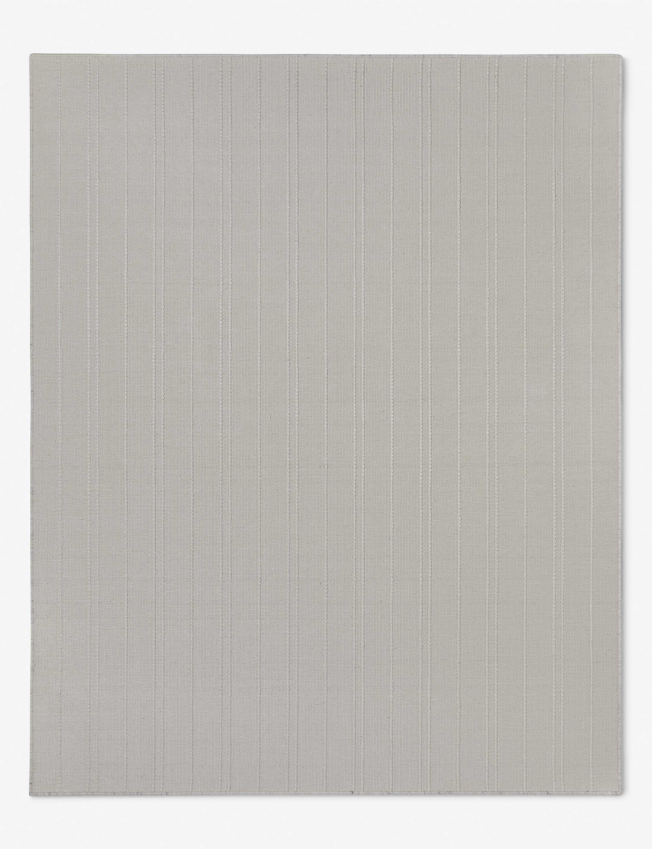 Custom Vellani Flatweave Rug - Ivory 5.5'x6' Handwoven Cotton Area Rug for Living Room, Bedroom & Dining Room Decor