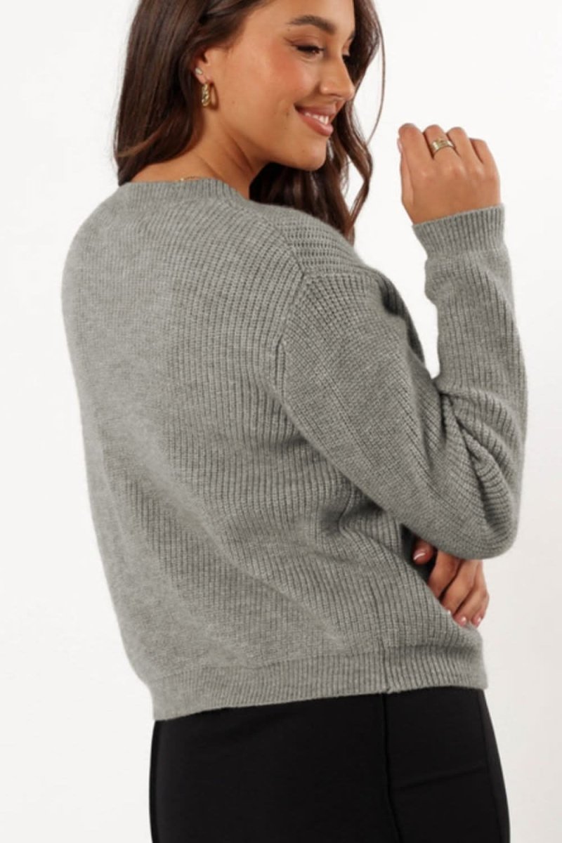 Women's Bow Round Neck Long Sleeve Cardigan Sweater - Soft Knit Open Front Wrap for Fall & Winter - Perfect for Office, Date Night and Casual Outfits