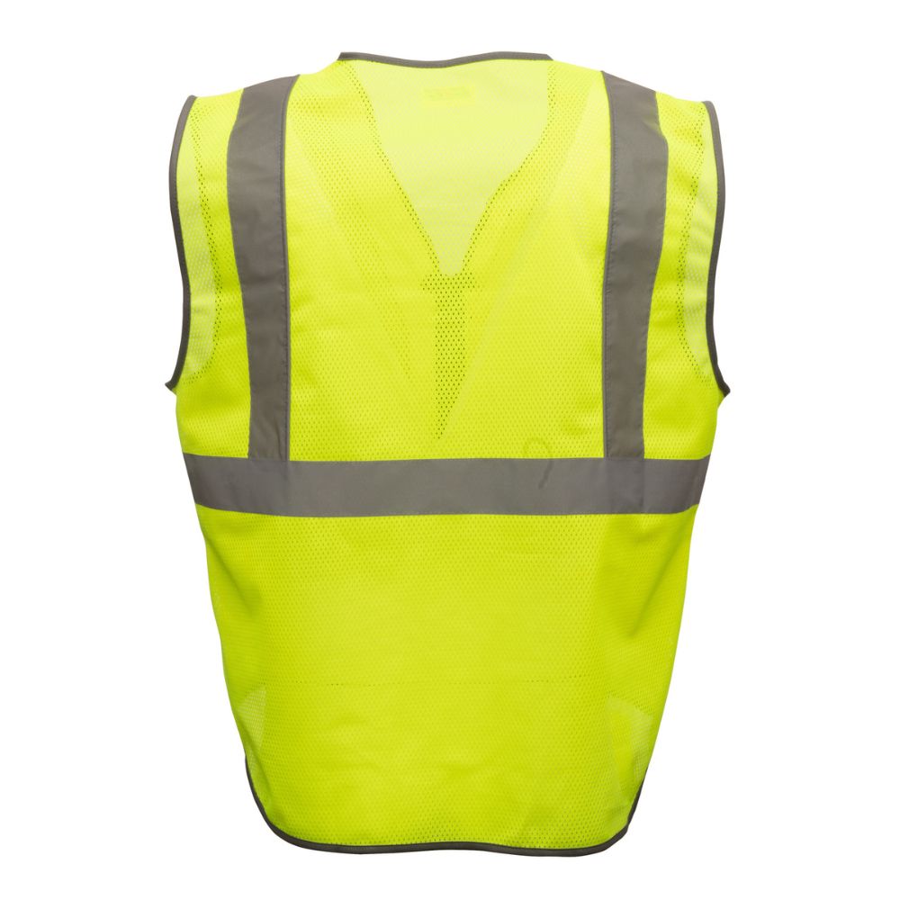 212 Performance VSTPERF 8814 High Visibility Safety Vest - 4XL Yellow with Reflective Gray Strips & Badge Pocket for Construction, Road Work & Emergency Responders | ANSI Compliant Workwear
