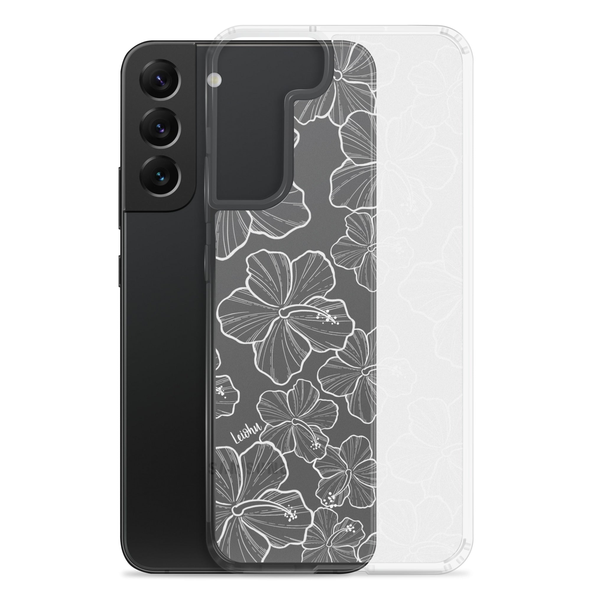 Hibiscus Flower Design Clear Phone Case for Samsung Galaxy S21/S20/Note 20 - Slim Protective Cover with Scratch Resistance - Perfect for Everyday Use, Work, and Travel