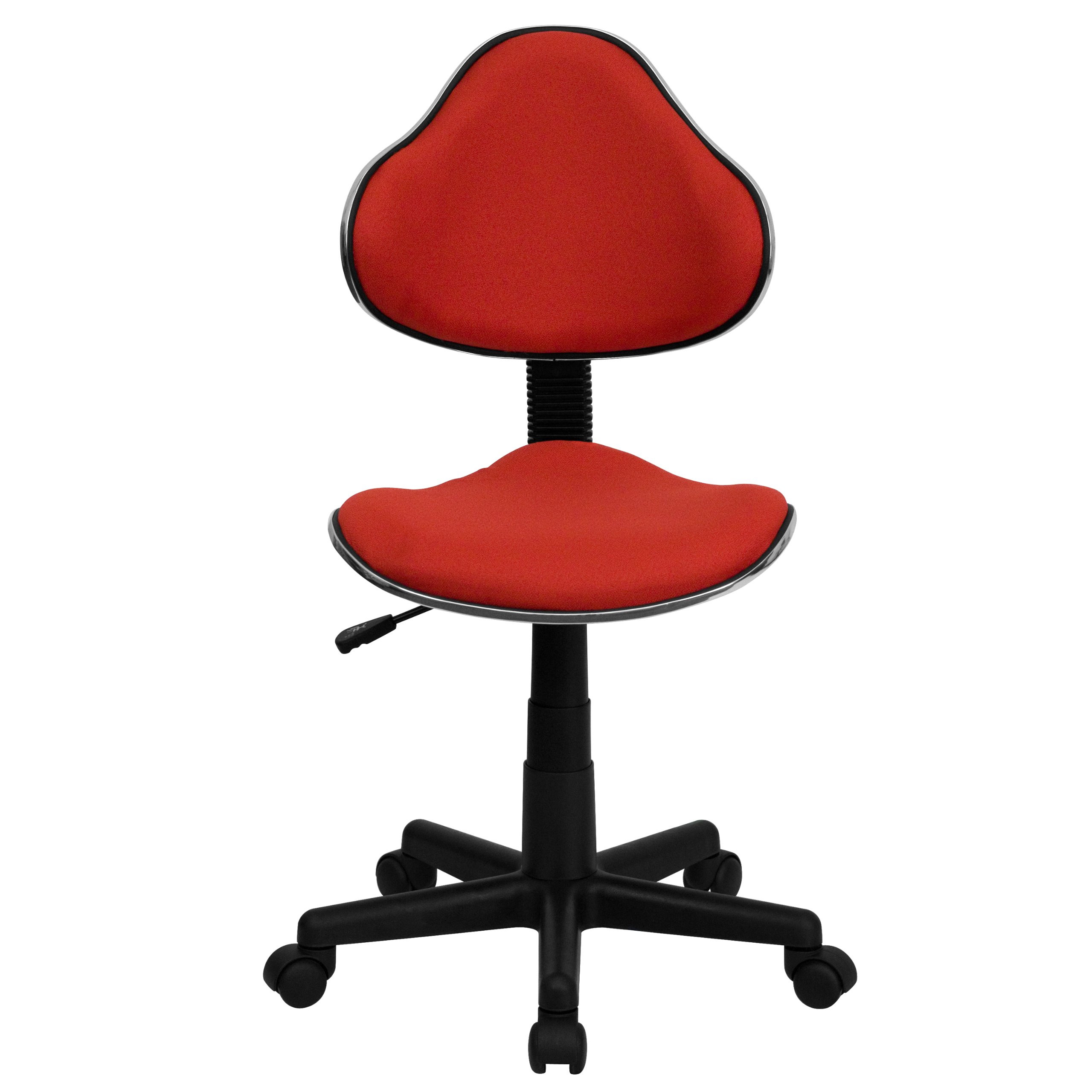 Ergonomic Red Fabric Swivel Office Chair - Adjustable Height & Lumbar Support for Home & Workspace Comfort