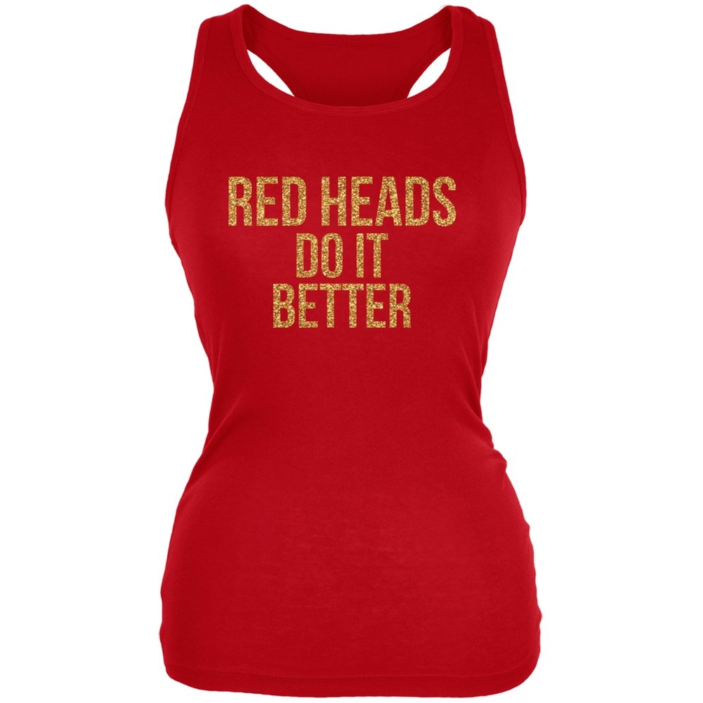 Red Heads Do It Better Red Juniors Soft Tank Top - Large | Comfortable & Stylish Women's Casual Wear for Summer, Beach, and Everyday Outfits