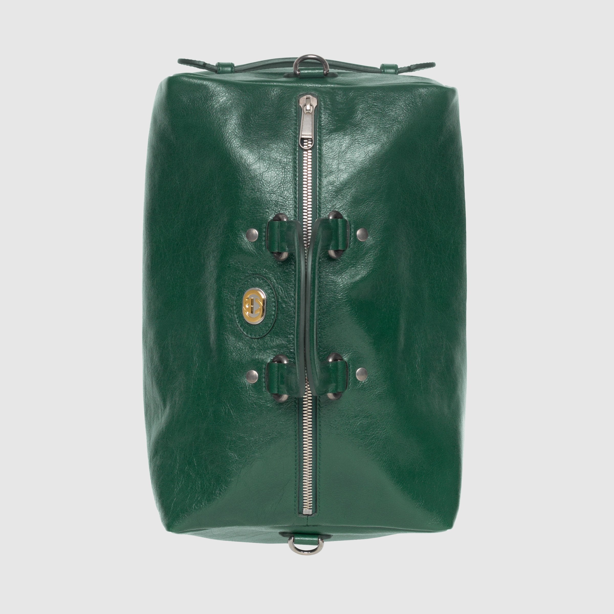 Gucci Soft Leather Backpack for Women & Men - Dark Green Luxury Designer Backpack for Travel, Work & Everyday Use