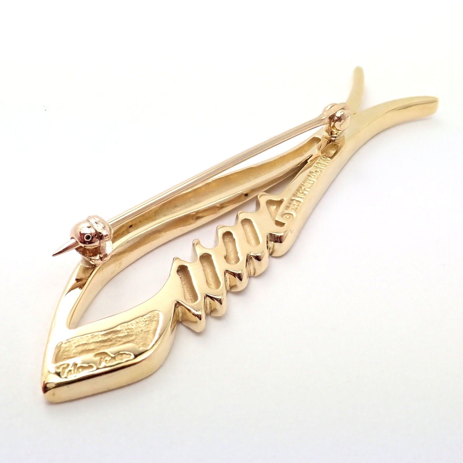 Authentic Vintage Tiffany & Co 18k Yellow Gold Picasso Fish Brooch Pin 1983 - Rare Collectible Jewelry for Special Occasions & Gift Giving