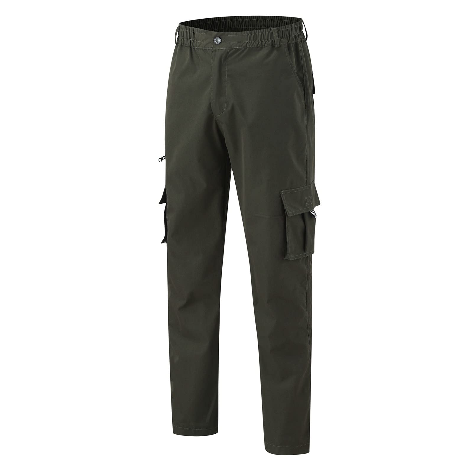 **Men's Workout Cargo Pants - Heavy Duty Stretch Joggers with Pockets for Gym, Hiking & Outdoor Activities**