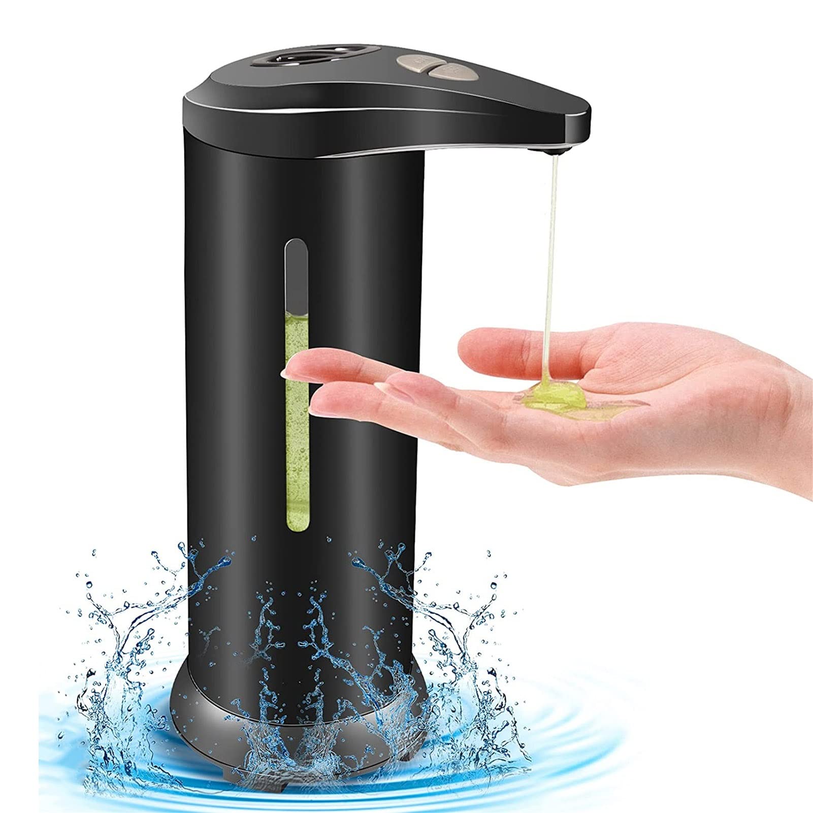 Automatic Soap Dispenser 280ml - Touchless Infrared Motion Sensor Soap Dispenser with Stainless Steel Waterproof Base for Home, Kitchen, Bathroom & Public Restrooms | Leakproof & Splashproof Design (Color A)