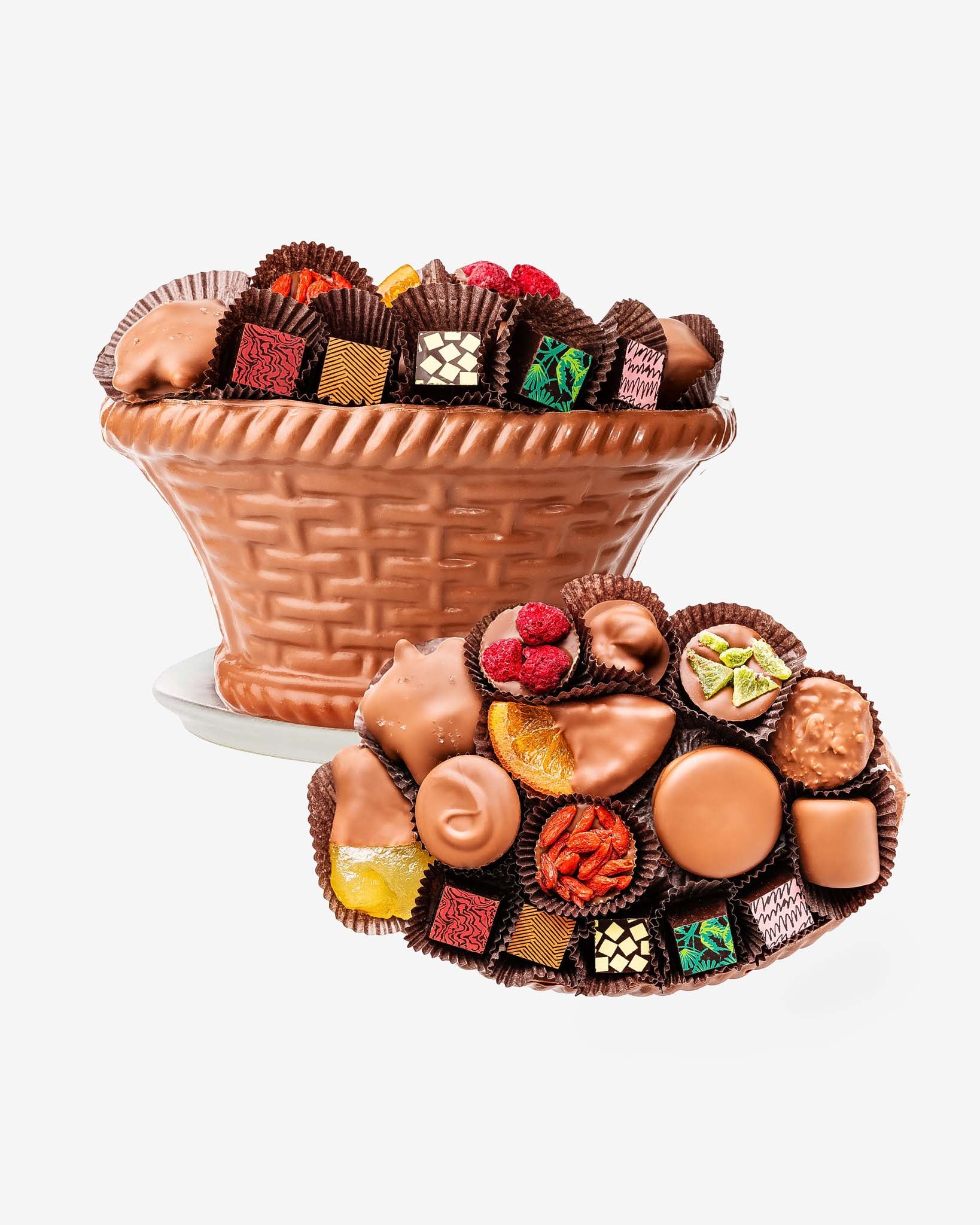 Premium Edible Chocolate Basket - Delicious Milk Chocolate Oval Gift for Easter, Valentine's Day & Birthdays - Perfect for Party Favors, Corporate Gifts & Special Occasions