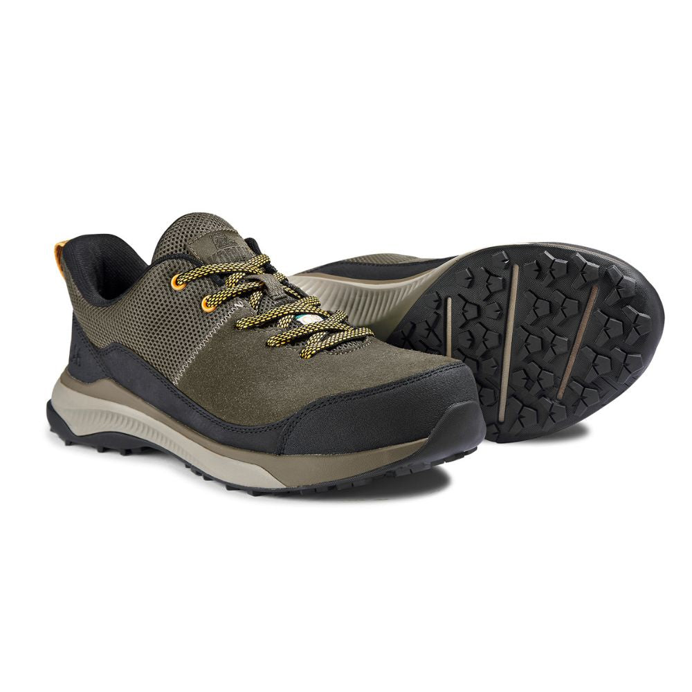 Kodiak Quicktrail Leather Women's Safety Work Shoes with Composite Toe - Lightweight & Durable for Construction, Hiking & Outdoor Work (835AFS Fossil)