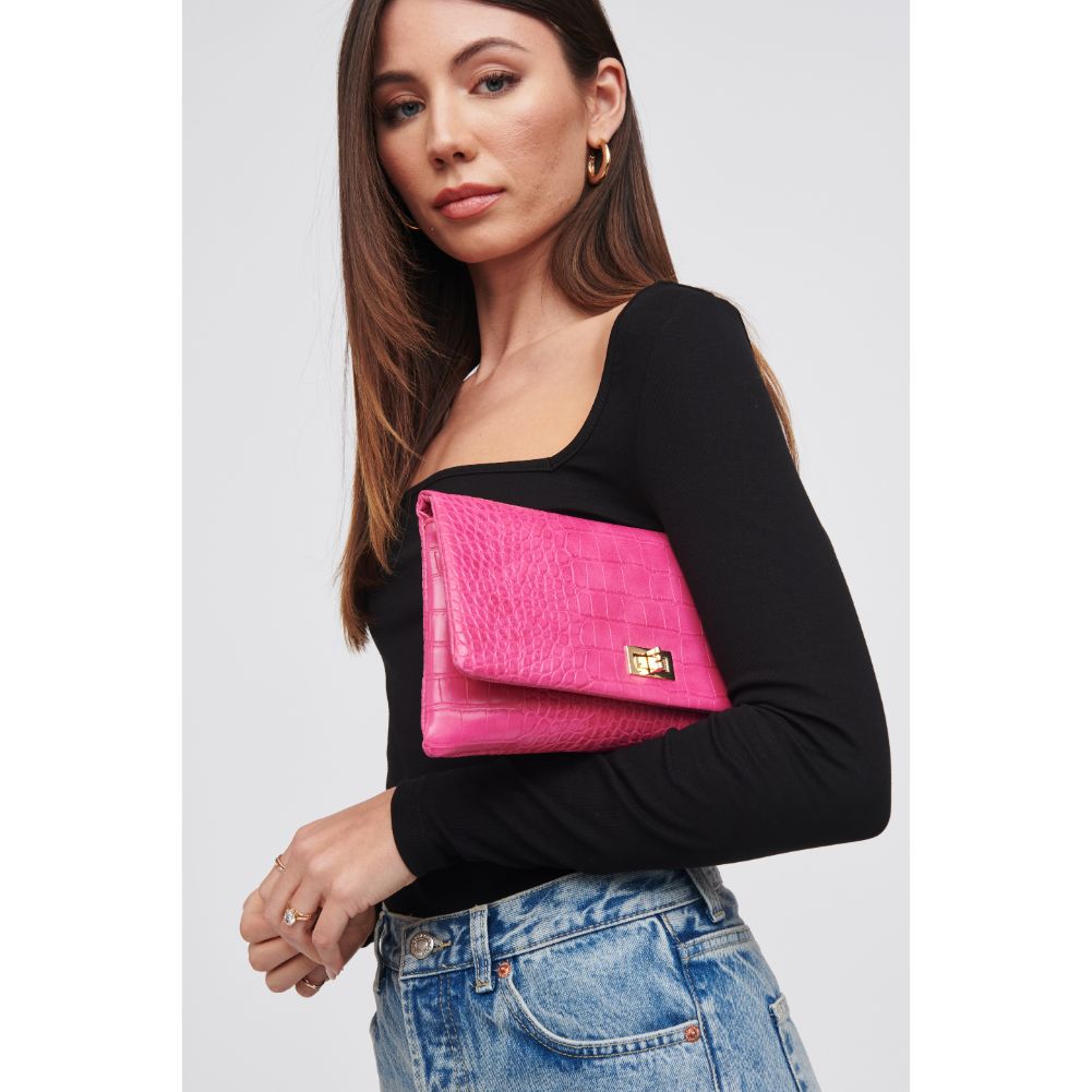 Rykard Crocodile Leather Clutch Purse for Women - Stylish & Elegant Handbag for Evening Parties, Weddings, and Special Occasions